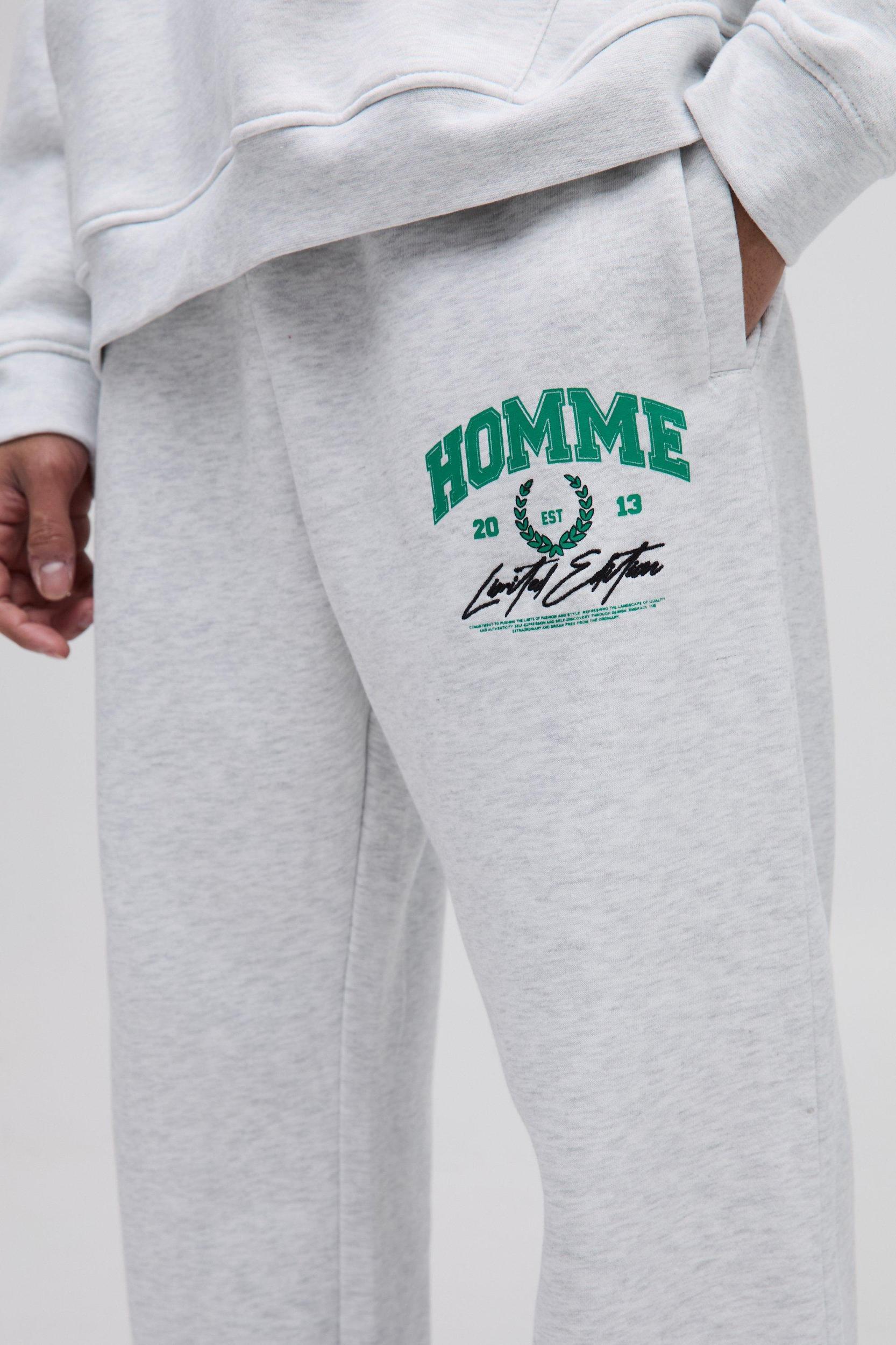 Straight Leg Homme Split Hem Sweatpants | boohooMAN USA Product Image
