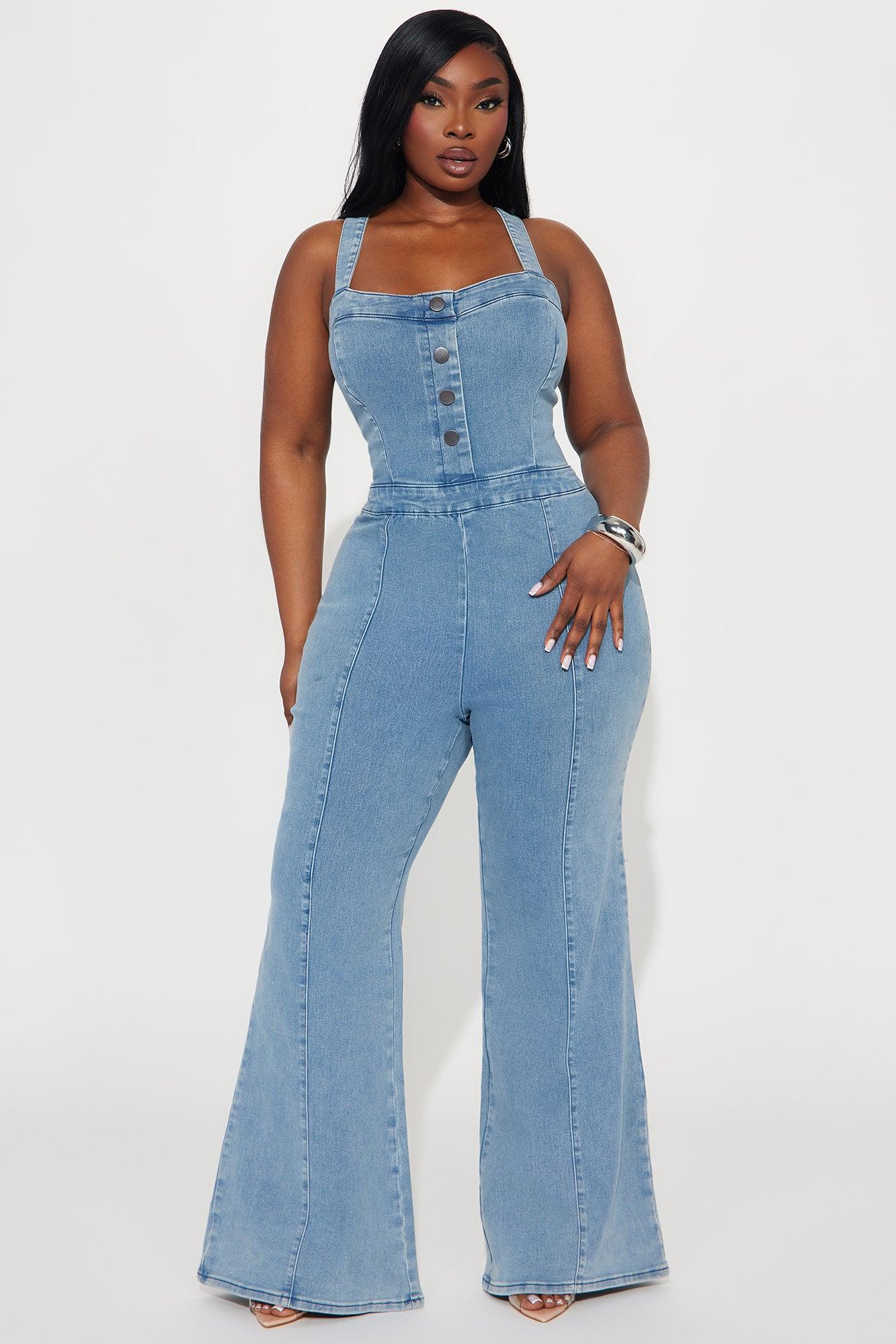 Atlanta Denim Jumpsuit - Light Wash Product Image