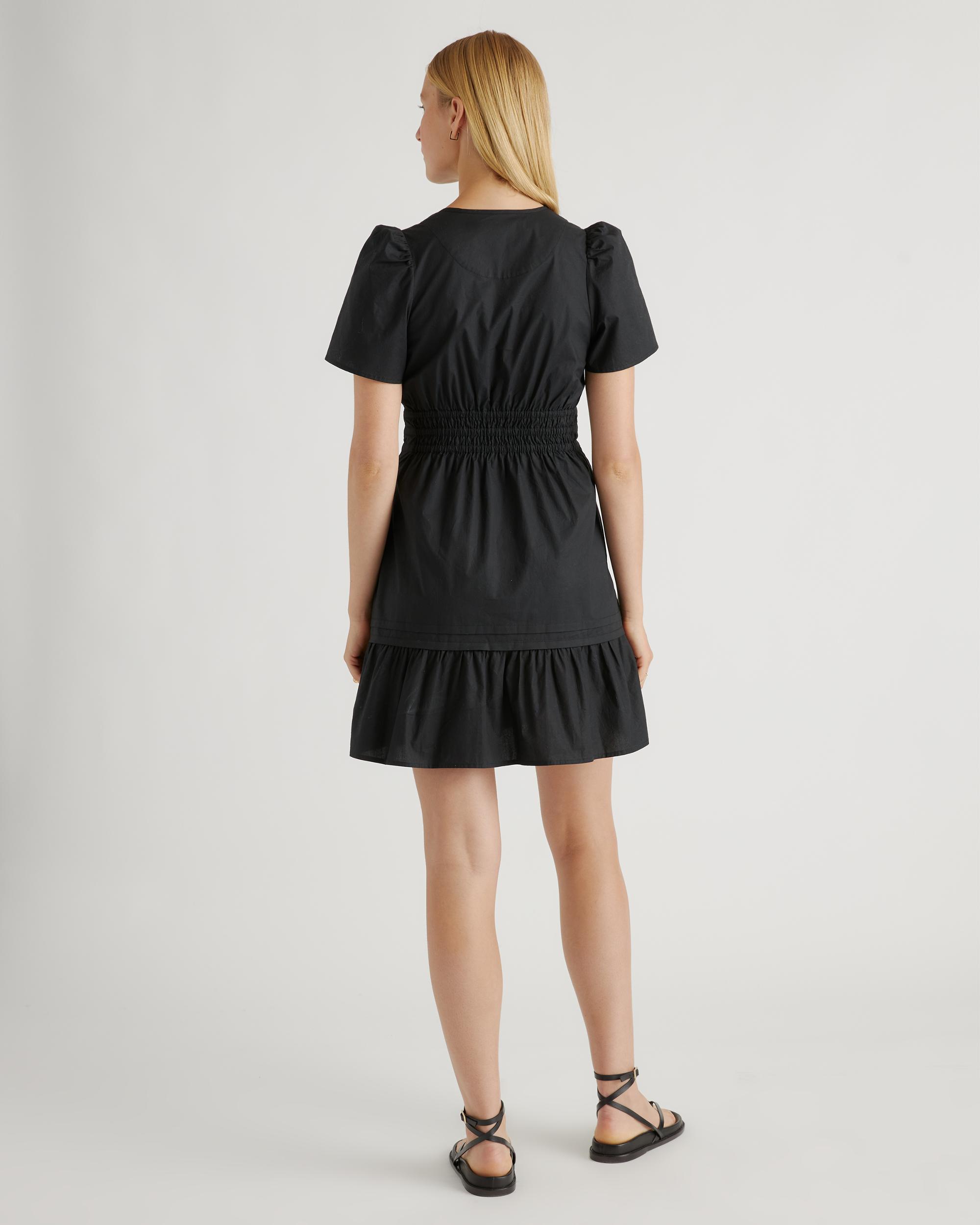 Quince | Women's Poplin Tiered Mini Dress Size XS, Organic Cotton Product Image