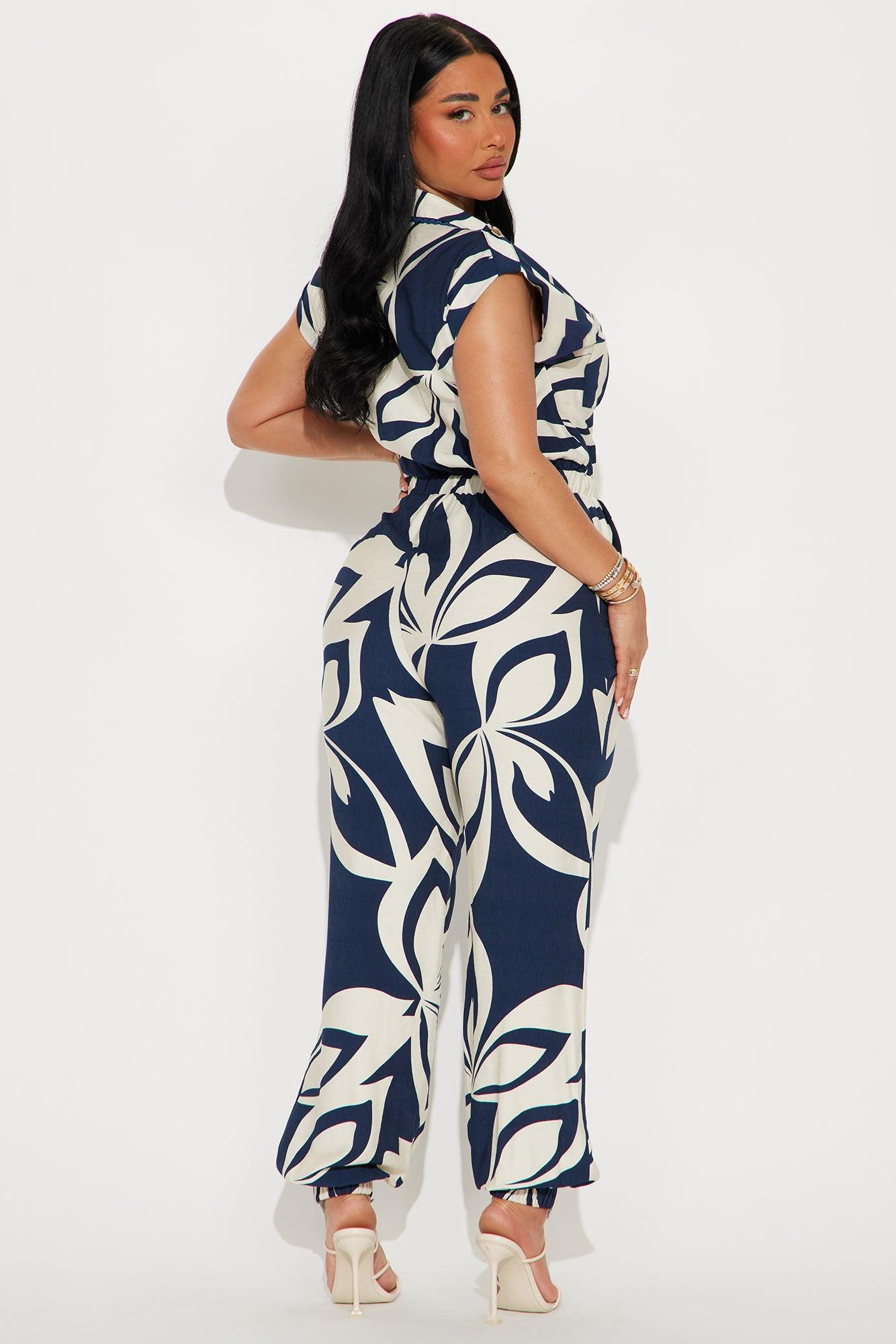 By The Seashore Jumpsuit - Blue/combo Product Image