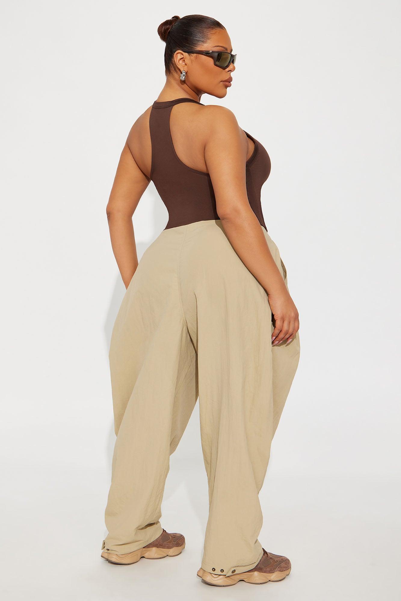 Contour Double Lined V-Neck Tank Top - Chocolate Female Product Image