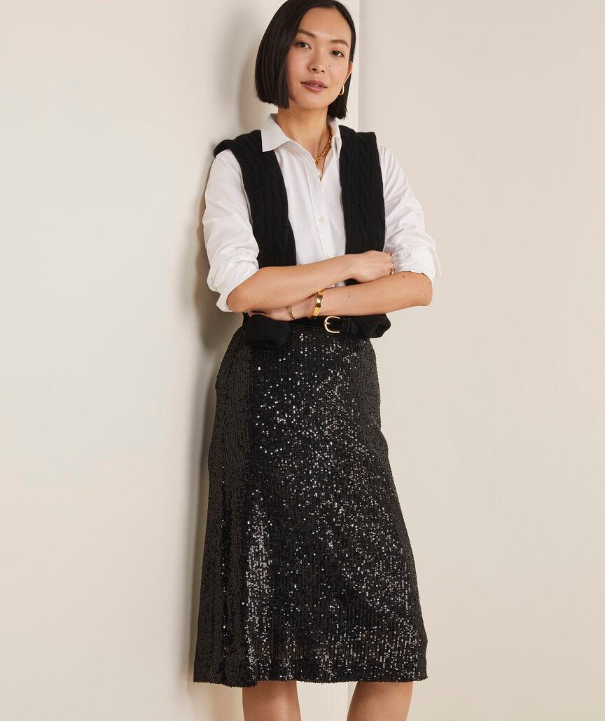 Sequin Midi Skirt Product Image