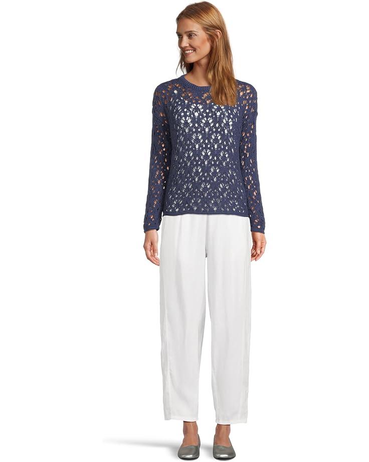 Fine Stretch Jersey Knit Crew Neck Square Top Product Image