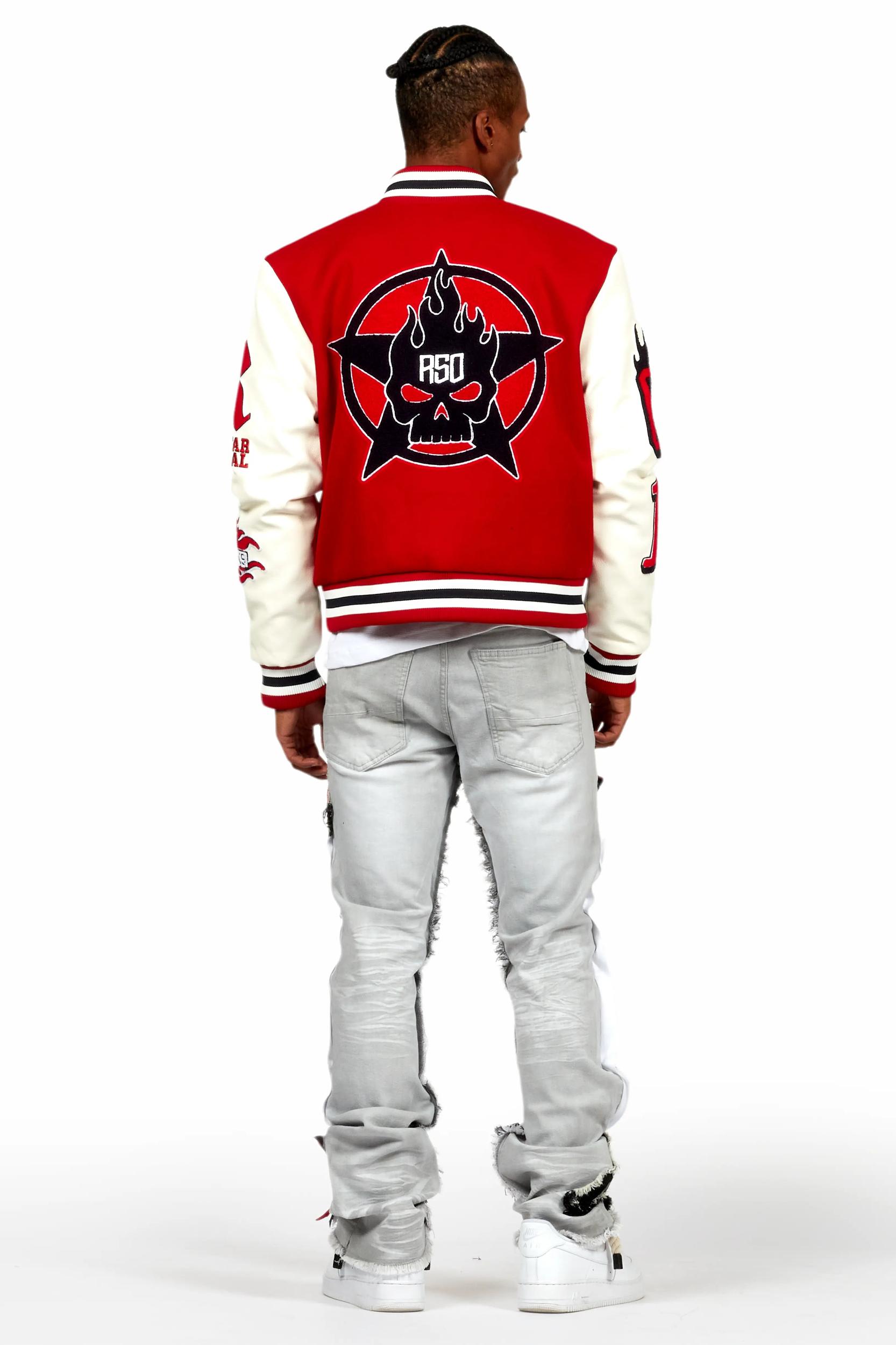 Skoll Red Varsity Jacket Male Product Image