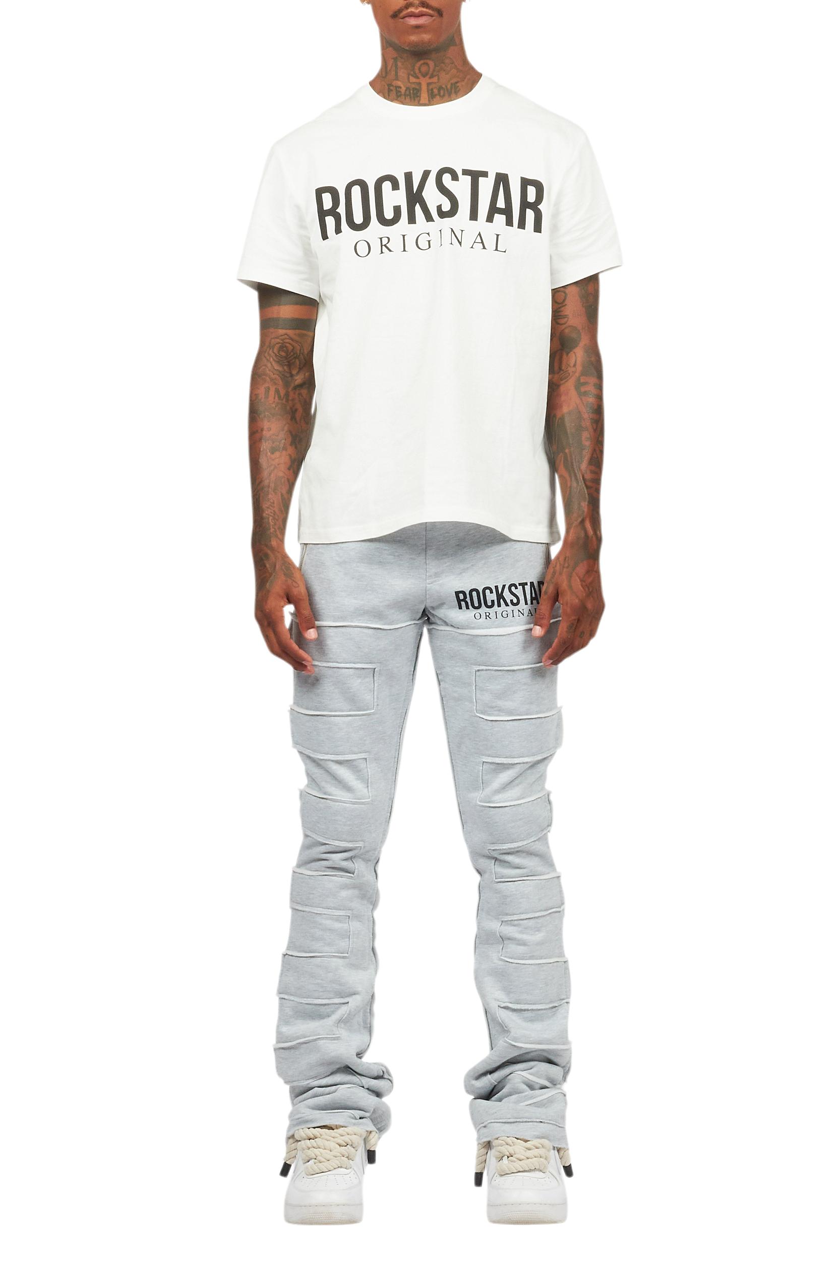 Emilio Heather Grey T-Shirt/Stacked Flare Track Set Male Product Image