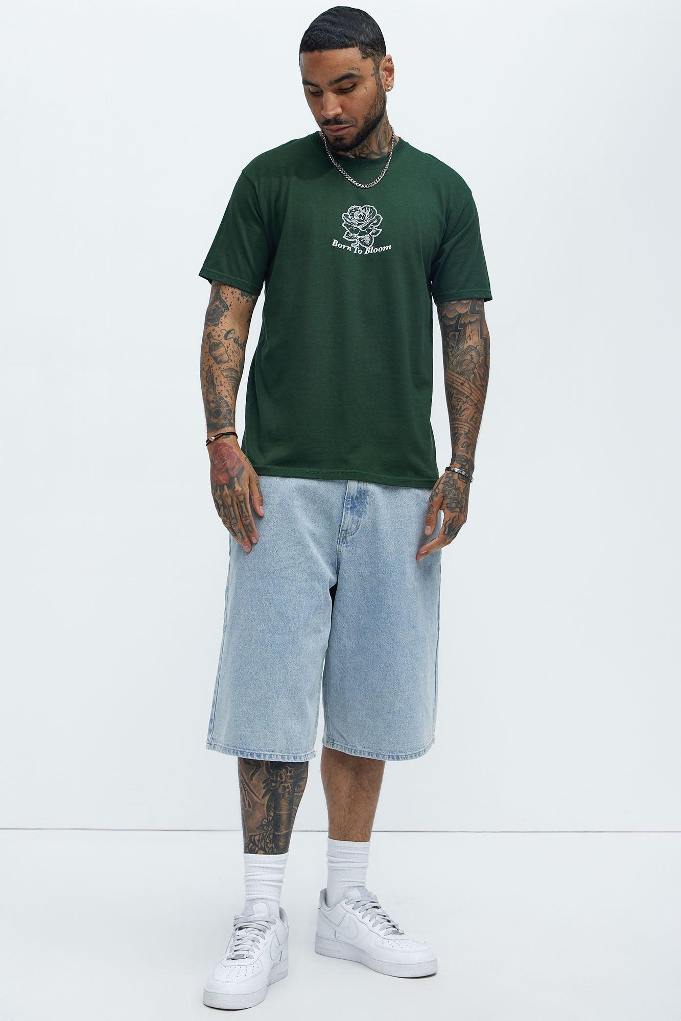 Born To Bloom Short Sleeve Tee - Hunter Green Product Image