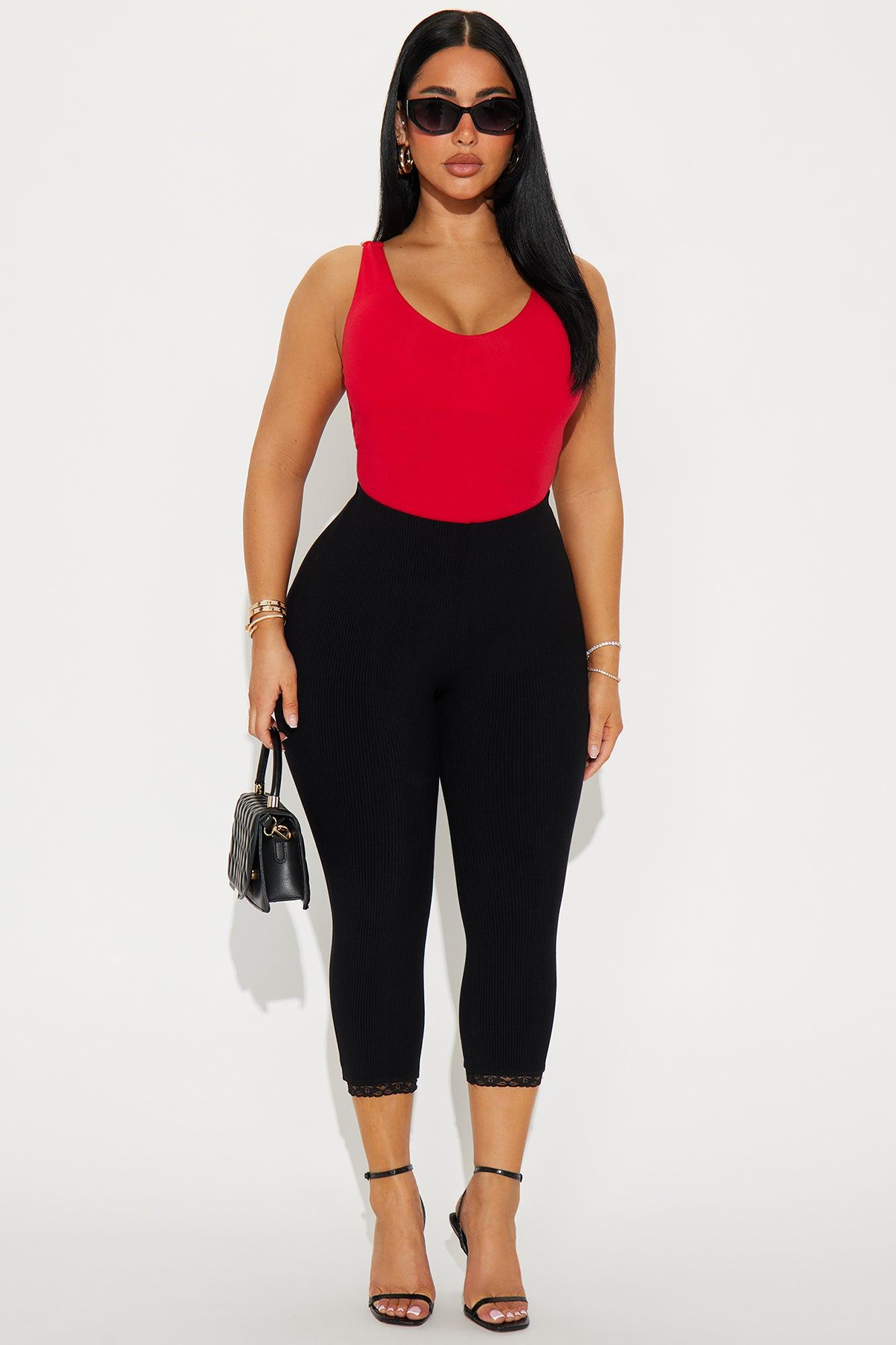 Savannah Double Lined Jersey Bodysuit - Red Product Image