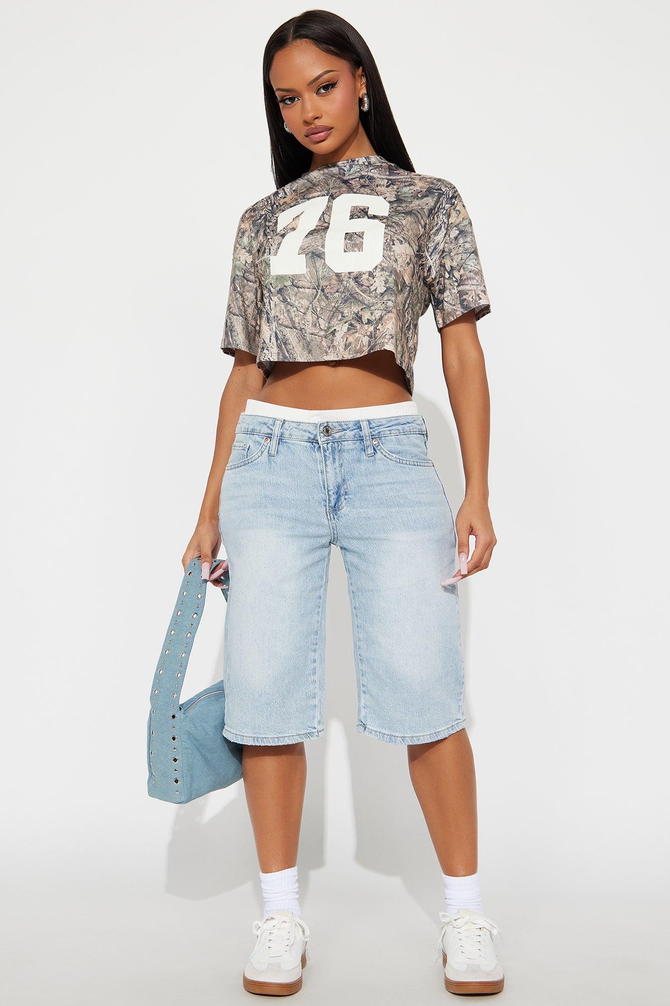 76 Camo Cropped Tee - Camouflage Female Product Image
