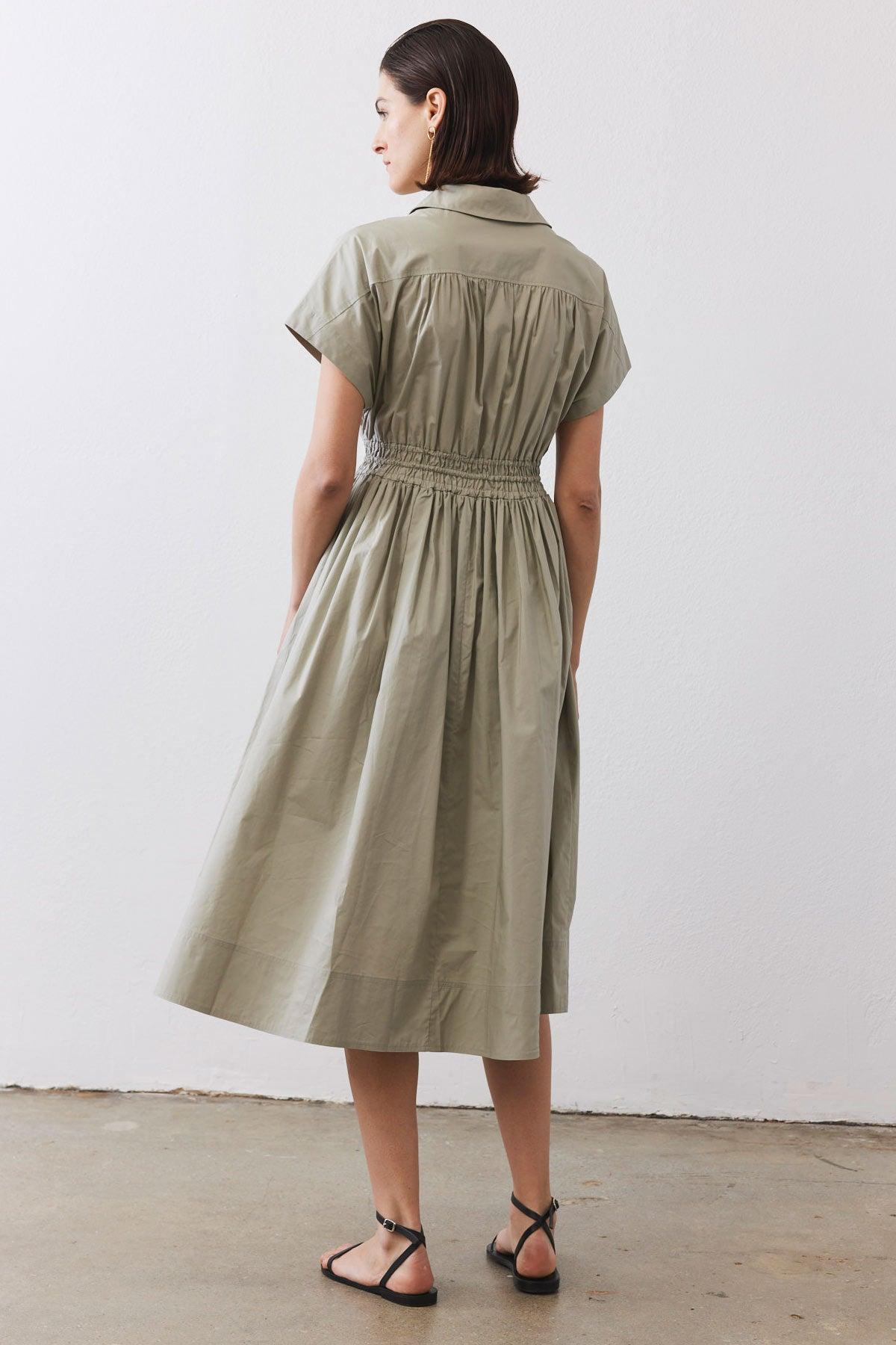 Cinched Waist Shirt Dress Product Image