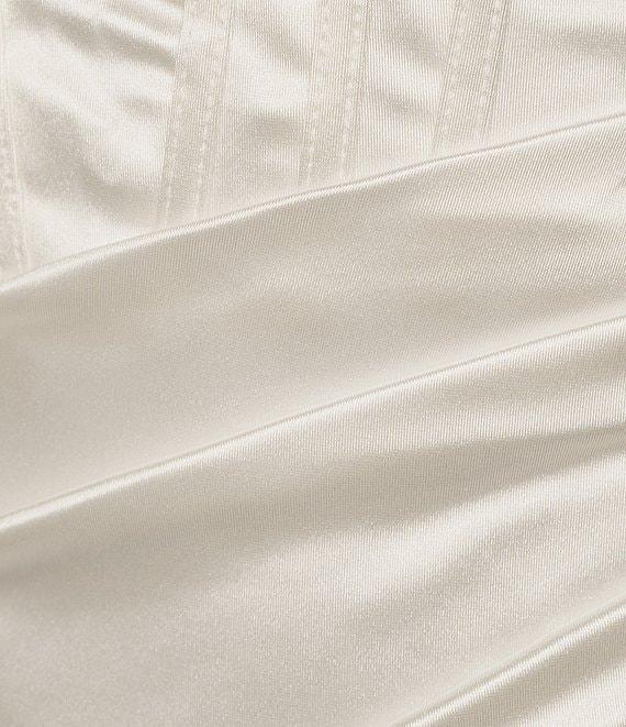 Honey and Rosie Spaghetti Strap Corset-Inspired Bodice Knee Length Dress Product Image