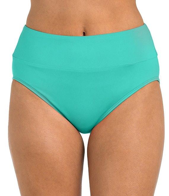 24th & Ocean Solid High Waist Swim Bottom Product Image