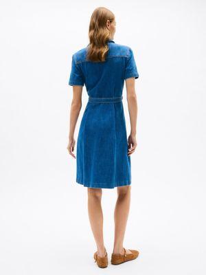 Belted Denim Shirtdress Product Image