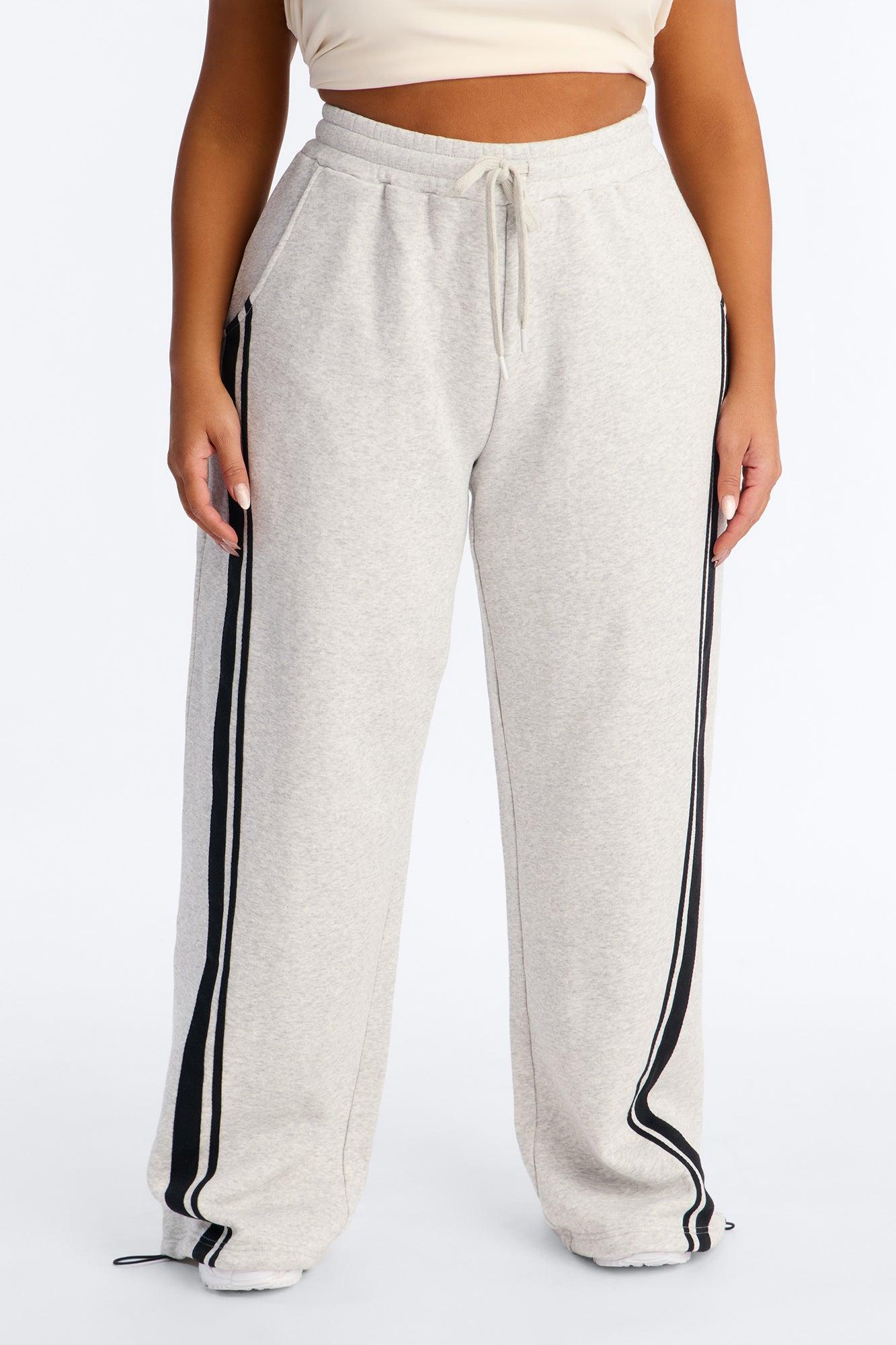 Jorden Fleece Wide Leg Lounge Pant - Heather Grey Female Product Image
