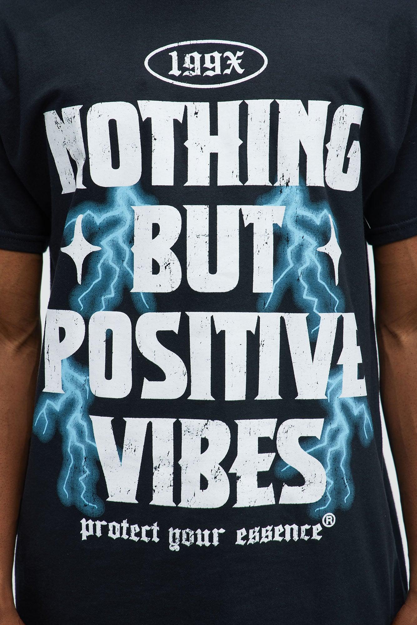 Nothing But Positive Vibes Short Sleeve Tee - Black Male Product Image