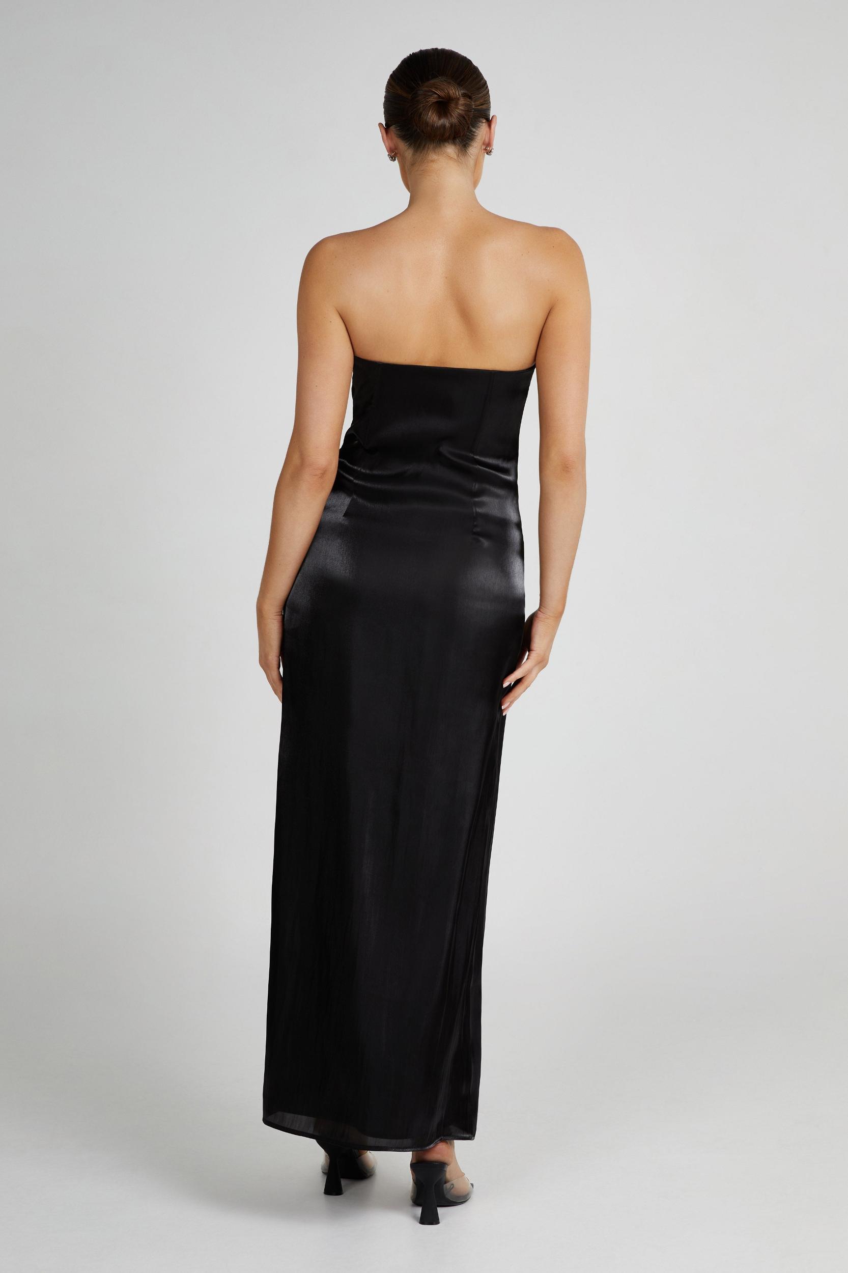 Chantelle Liquid Satin Midi Dress - Black Product Image