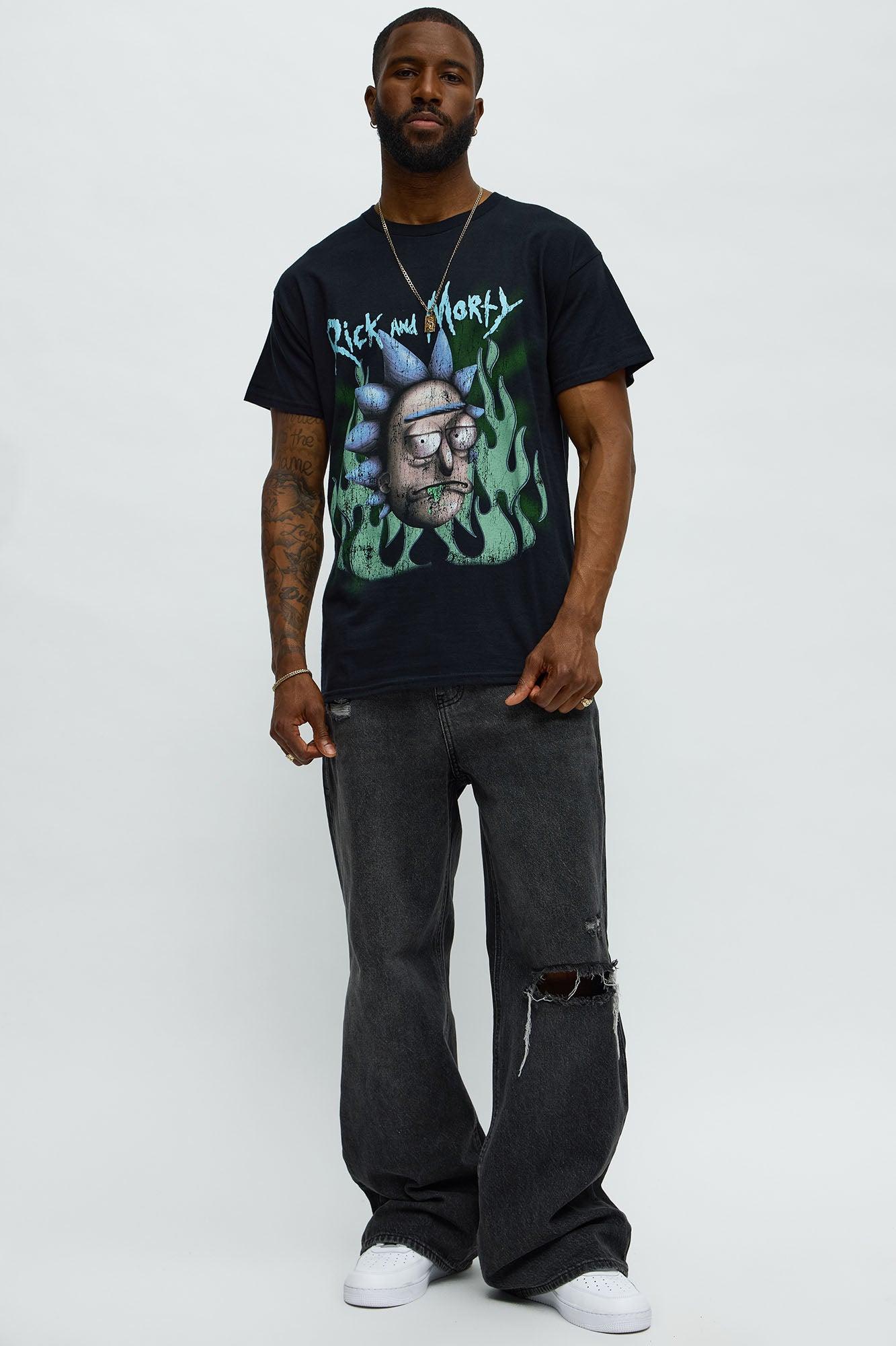 Rick & Morty Kanji Rick Sanchez Short Sleeve Tee - Black Male Product Image