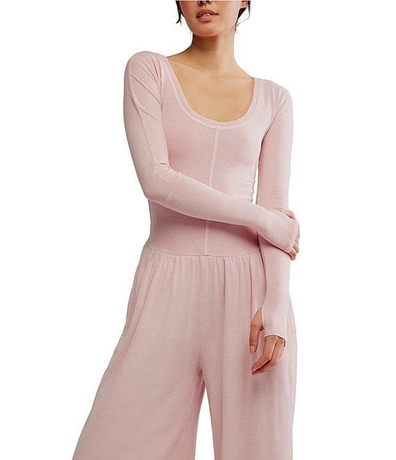 FP Movement Hot Shot Scoop Neck Long Sleeve Wide Leg Onesie Product Image