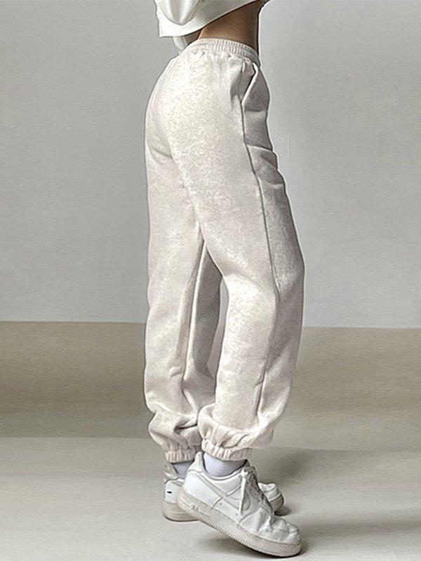 Basic Solid Color Jogger Pants Product Image