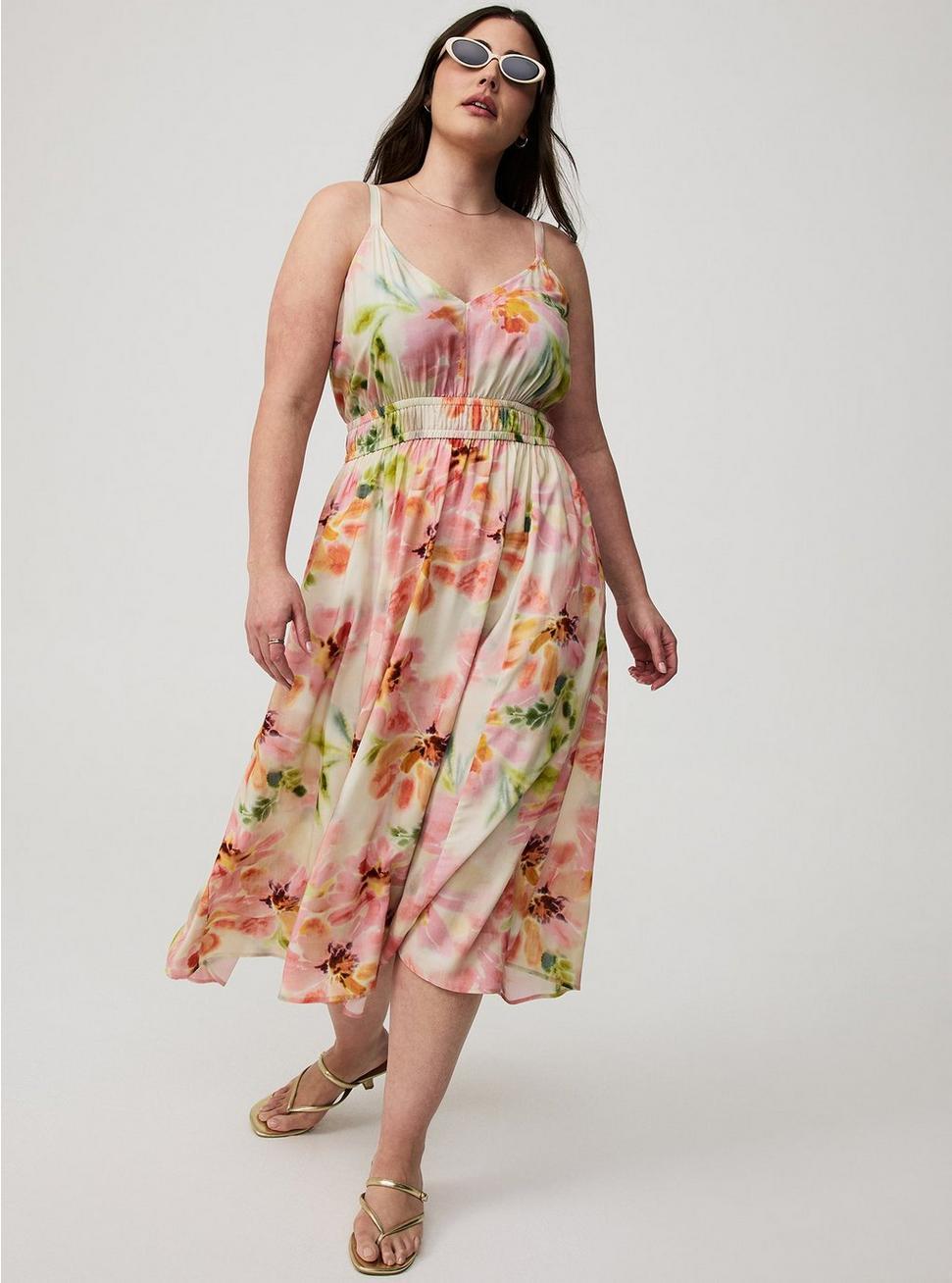 Midi V-Neck Dress Product Image