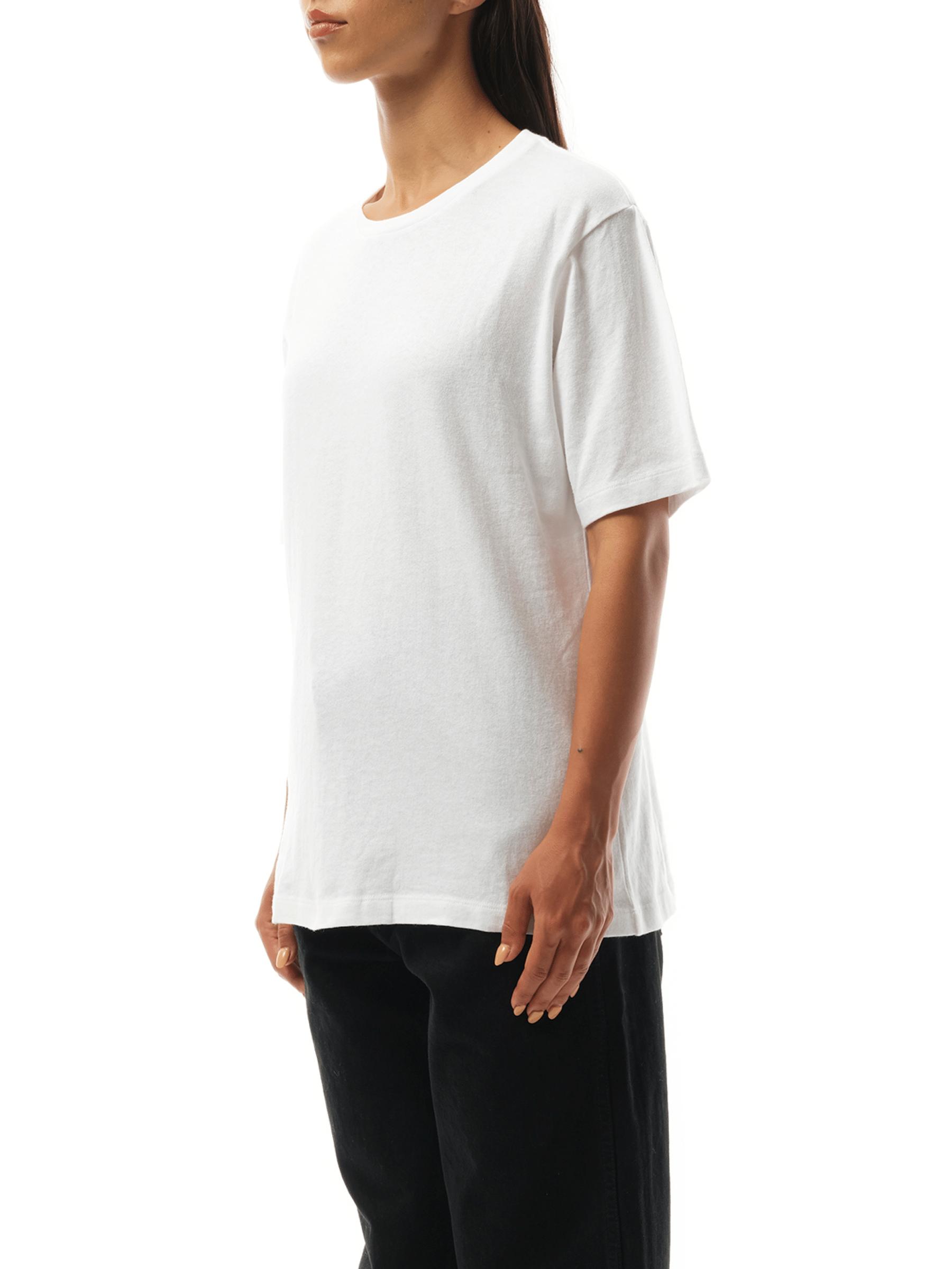 KHAITE Womens White Mae Brand-patch Cotton-jersey T-shirt In Cream Product Image