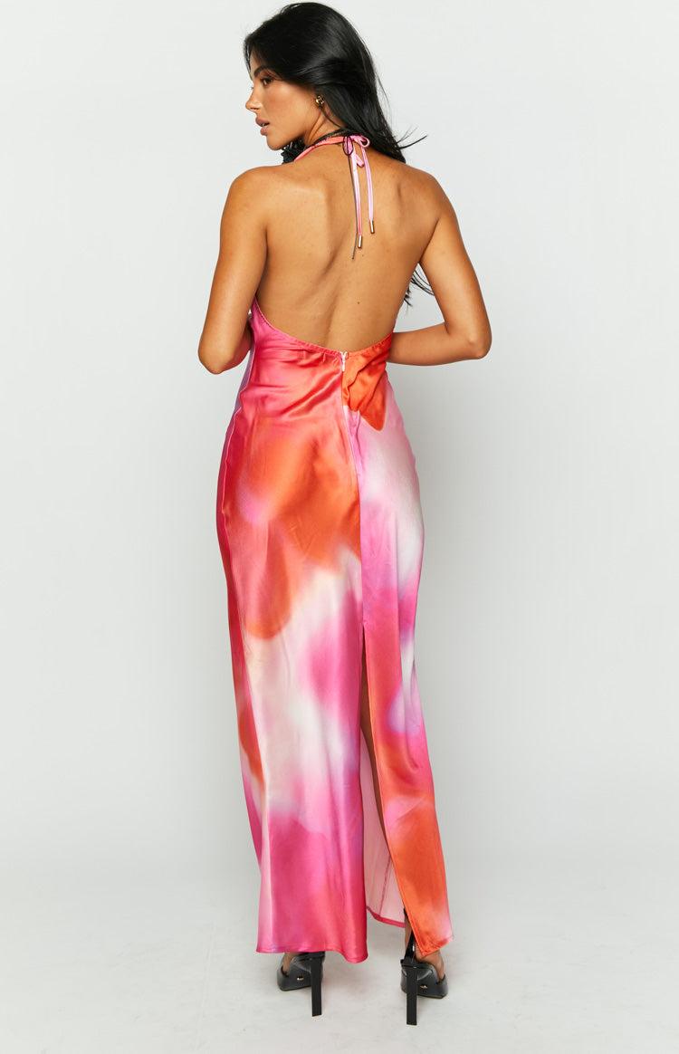 Valletta Pink Print Halter Neck Maxi Dress Baby Product Image