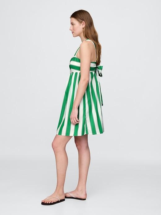 Poplin Tie-Back Mini Dress Product Image