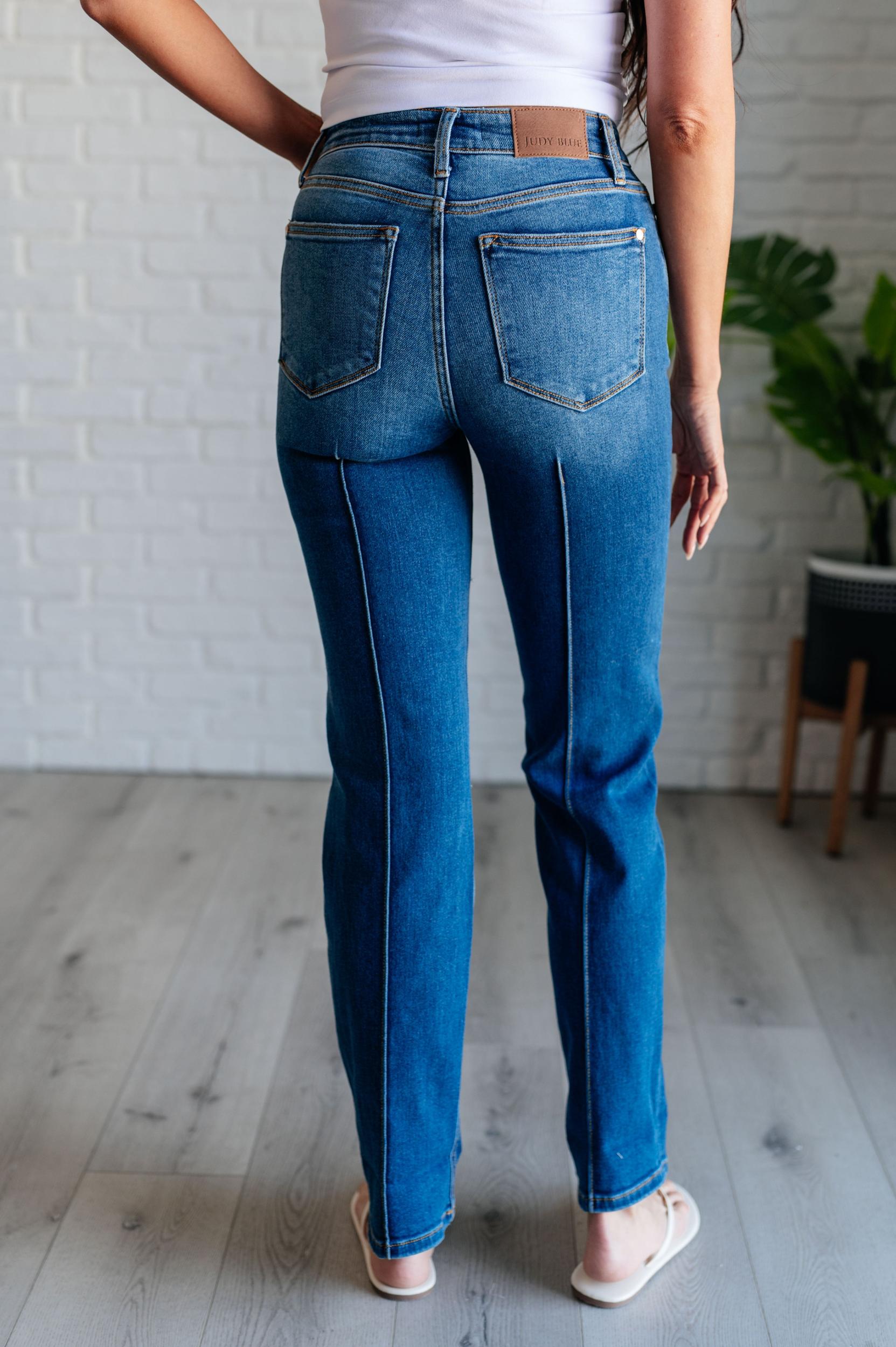 Corrine Mid Rise Control Top Vintage Straight Jeans Product Image