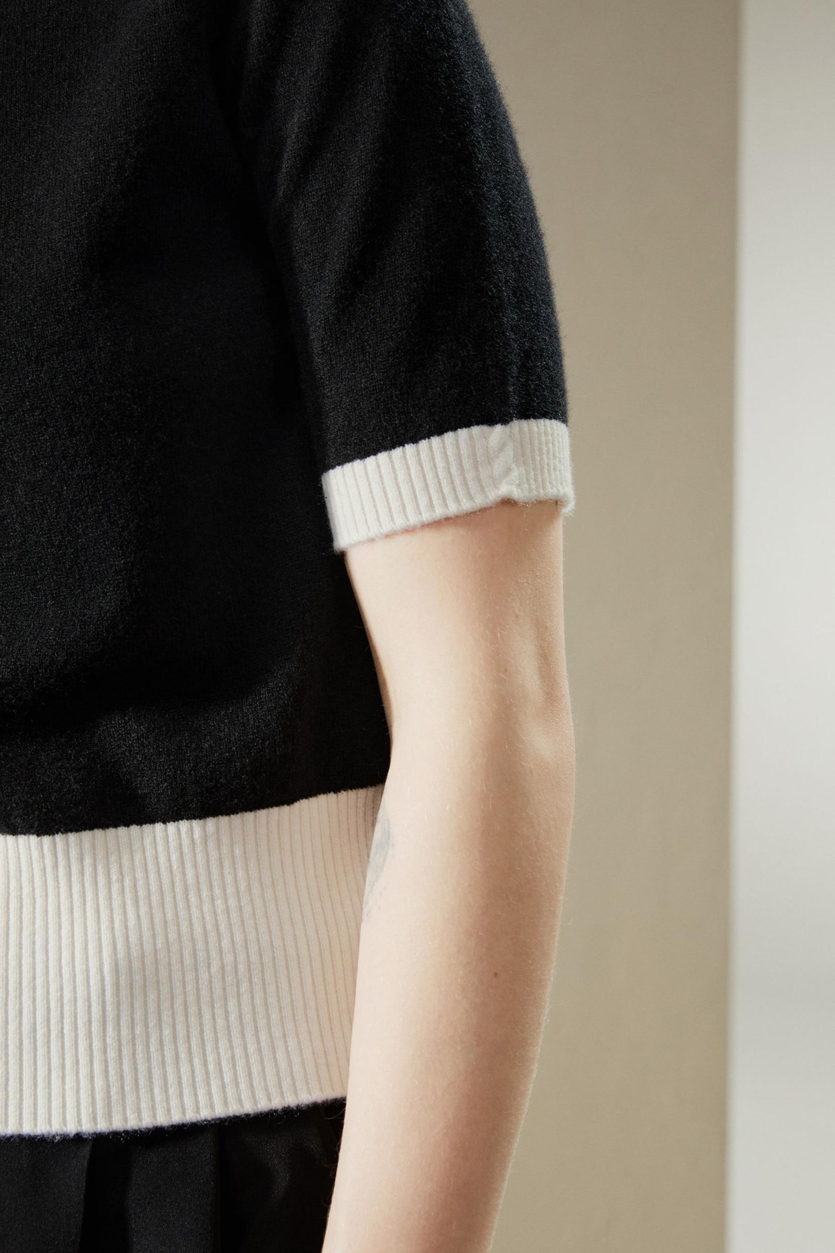 Gemini Mock Neck Cashmere Shirt Product Image