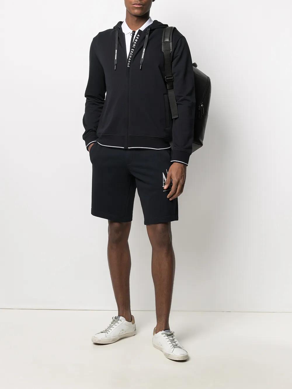 logo-print zip-up hoodie Product Image