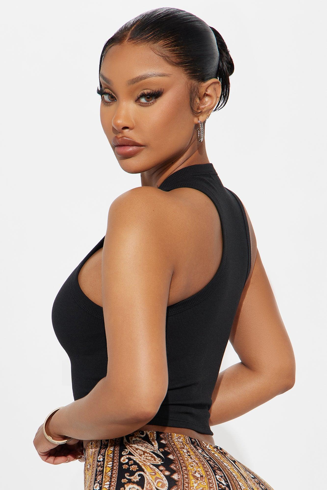 Leo Season Ribbed Tank Top - Black Product Image