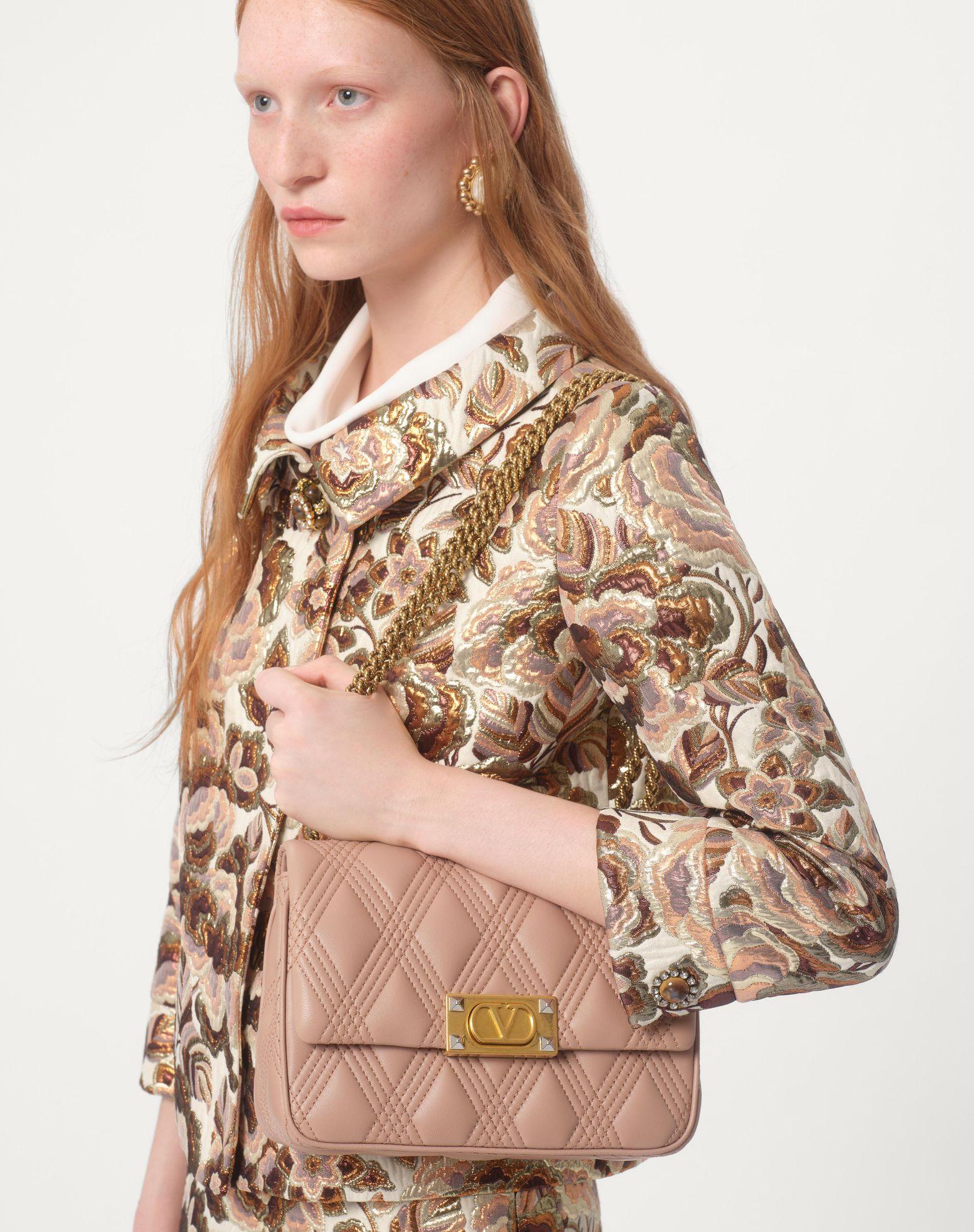 Valentino Garavani Quiltie 67 Medium Shoulder Bag In Quilted Nappa Leather Product Image