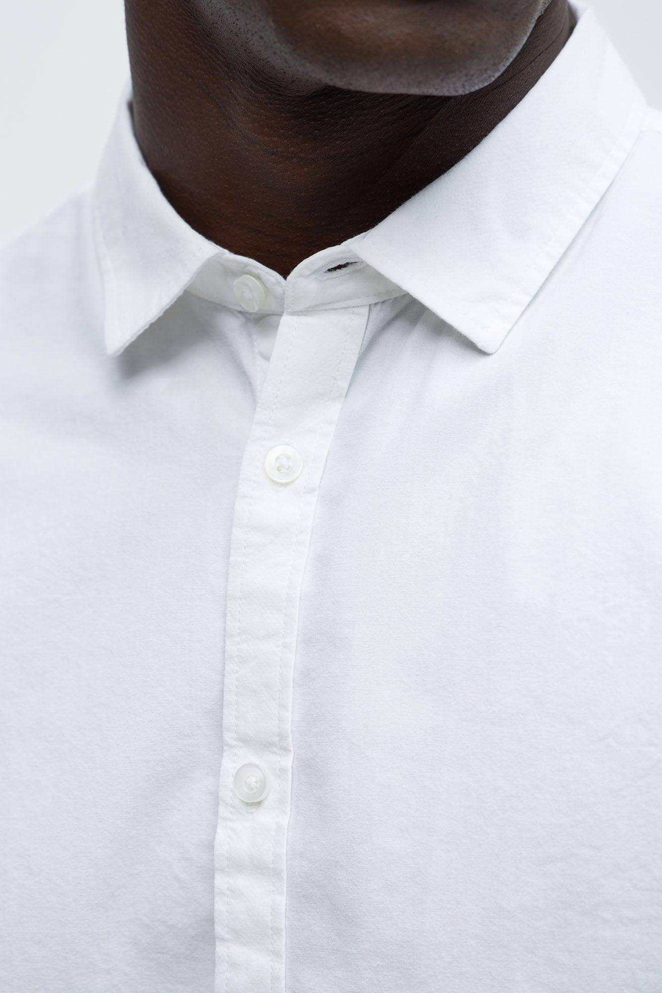 Ryland Short Sleeve Button Up Shirt - White Product Image