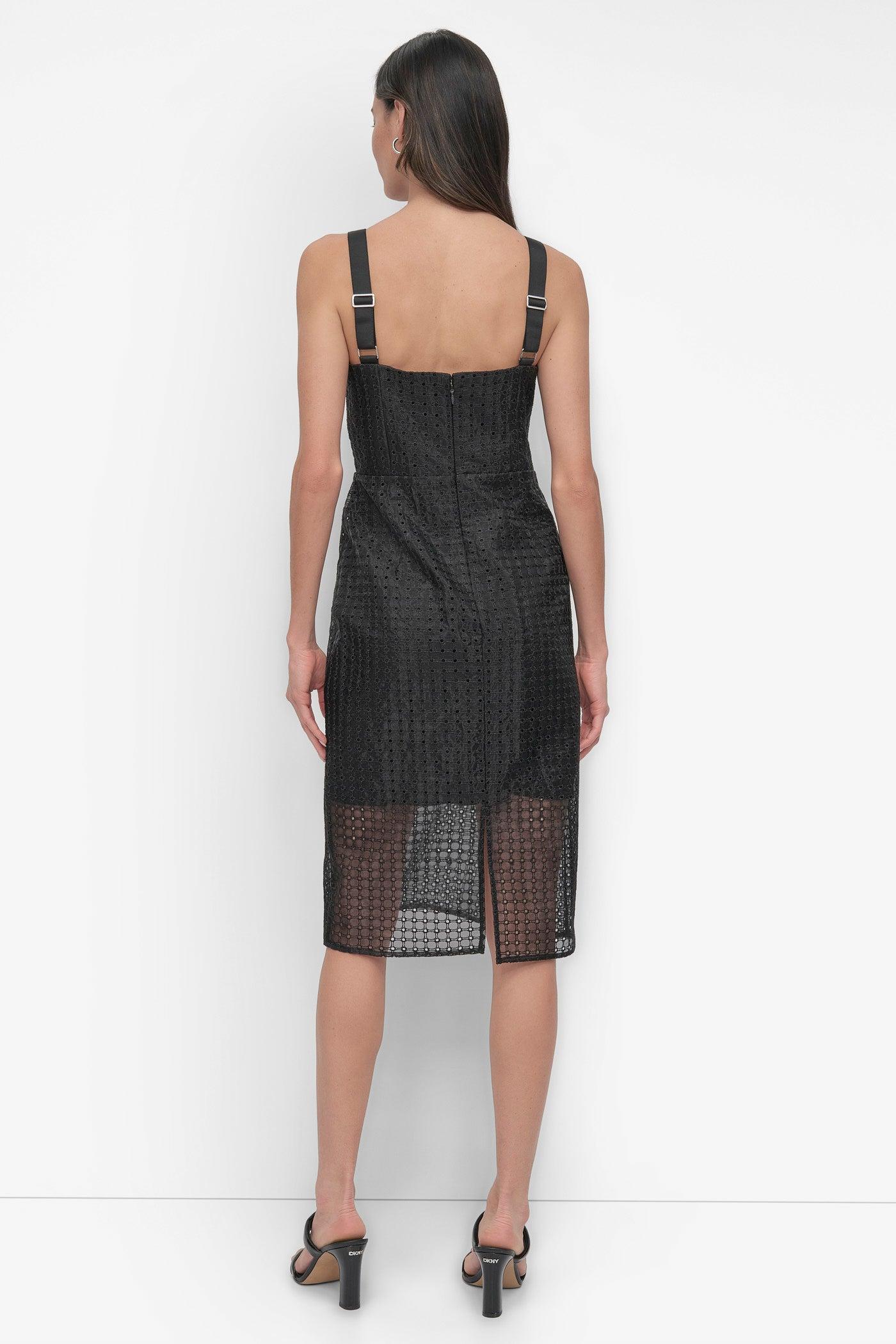 MIXED MEDIA ORGANZA EYELET DRESS Product Image