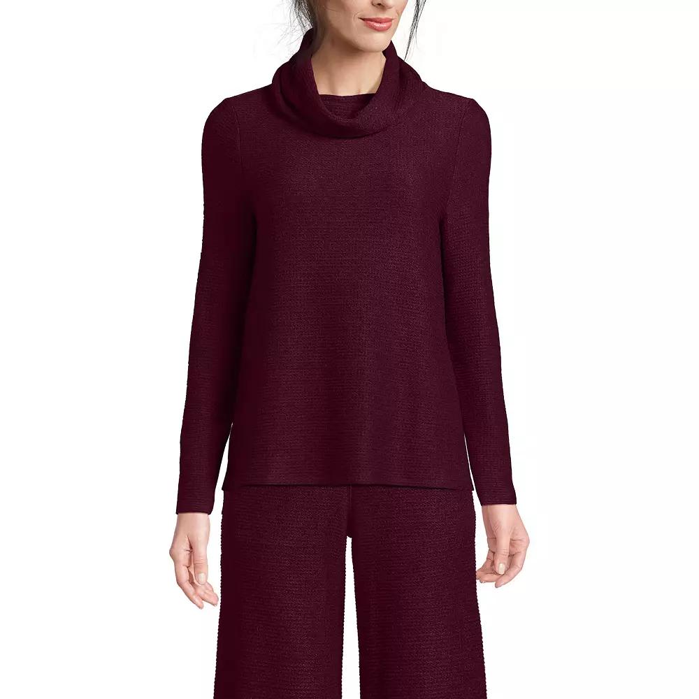 Women's Lands' End Relaxed Long Sleeve Cowl Neck Top,  Product Image