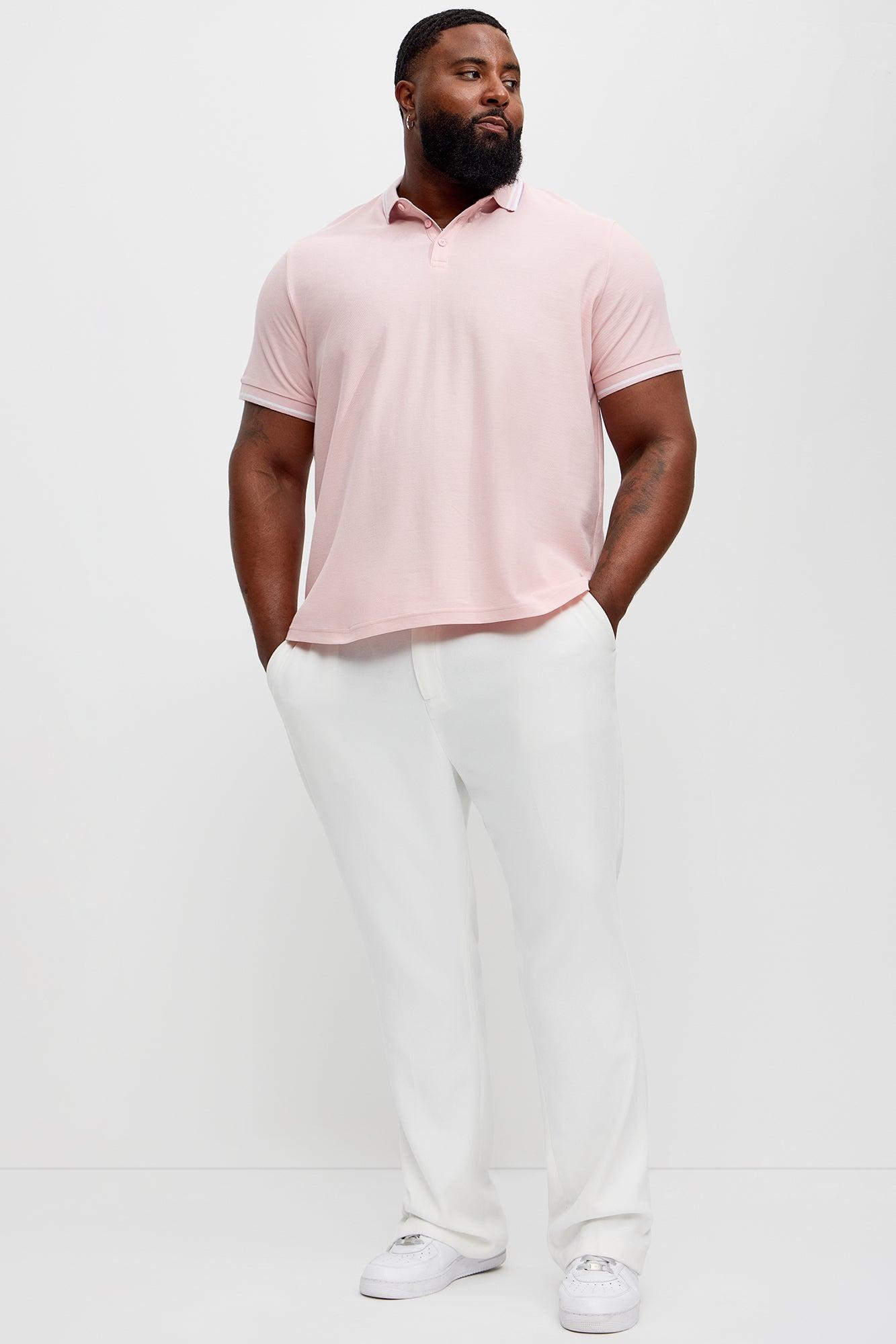 Wilson Short Sleeve Polo - Pink Product Image