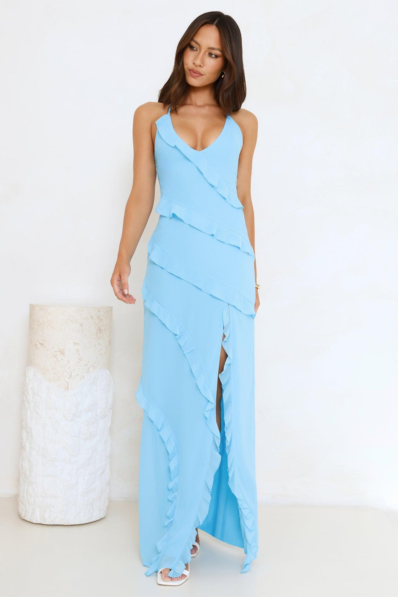 Boat Parties Maxi Dress Aqua Product Image