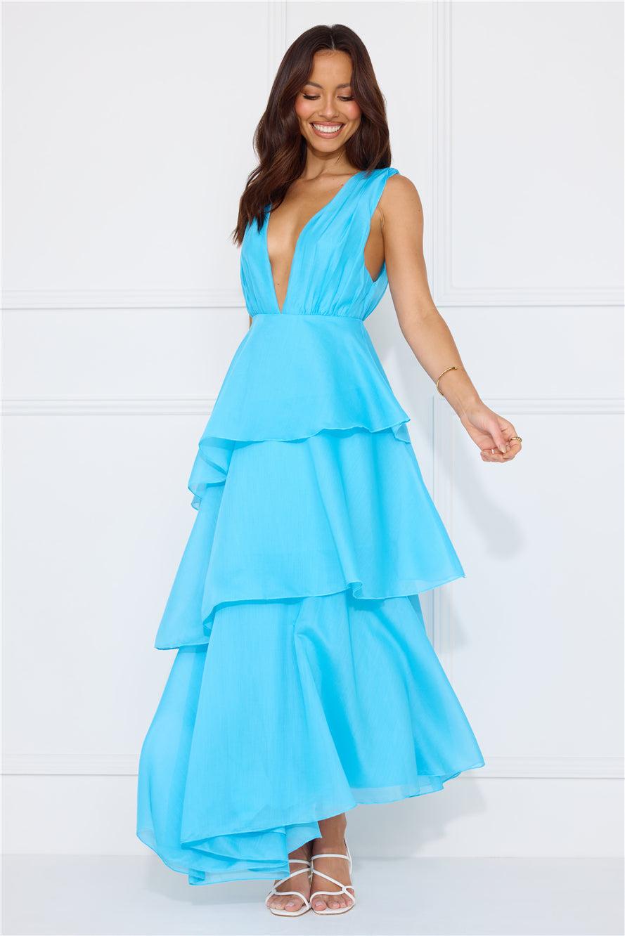 Fashion Zone Maxi Dress Blue Product Image