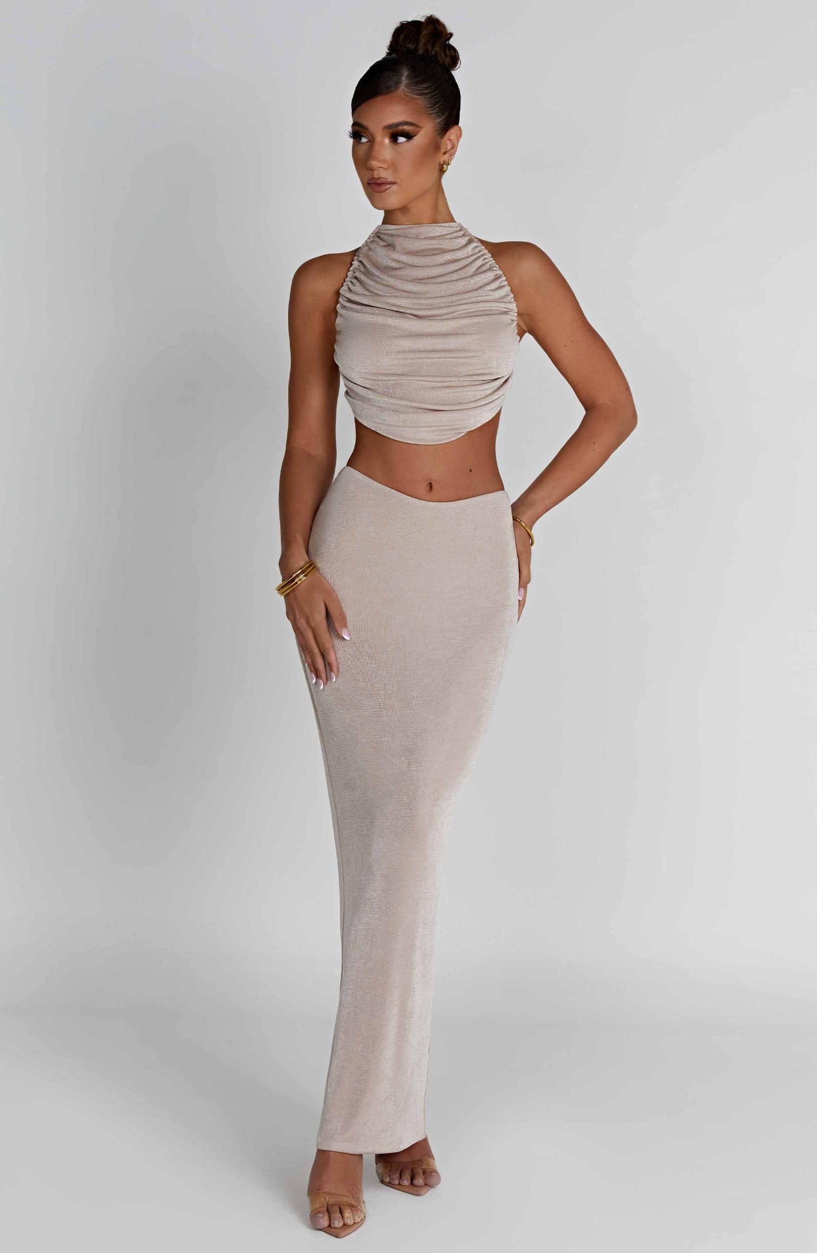 Fifi Maxi Skirt - Champagne Product Image