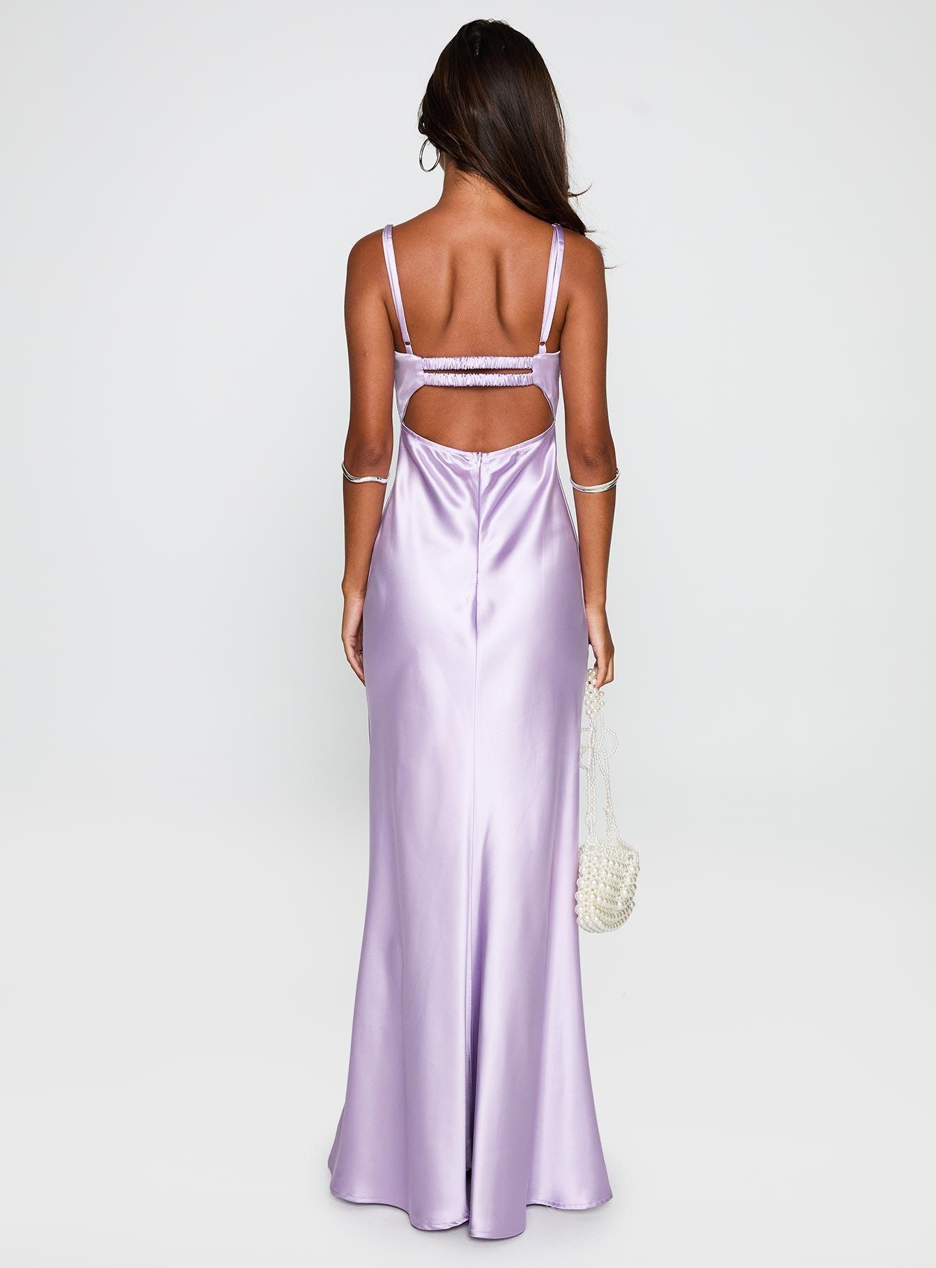 Fadyen Bias Cut Maxi Dress Lilac Product Image