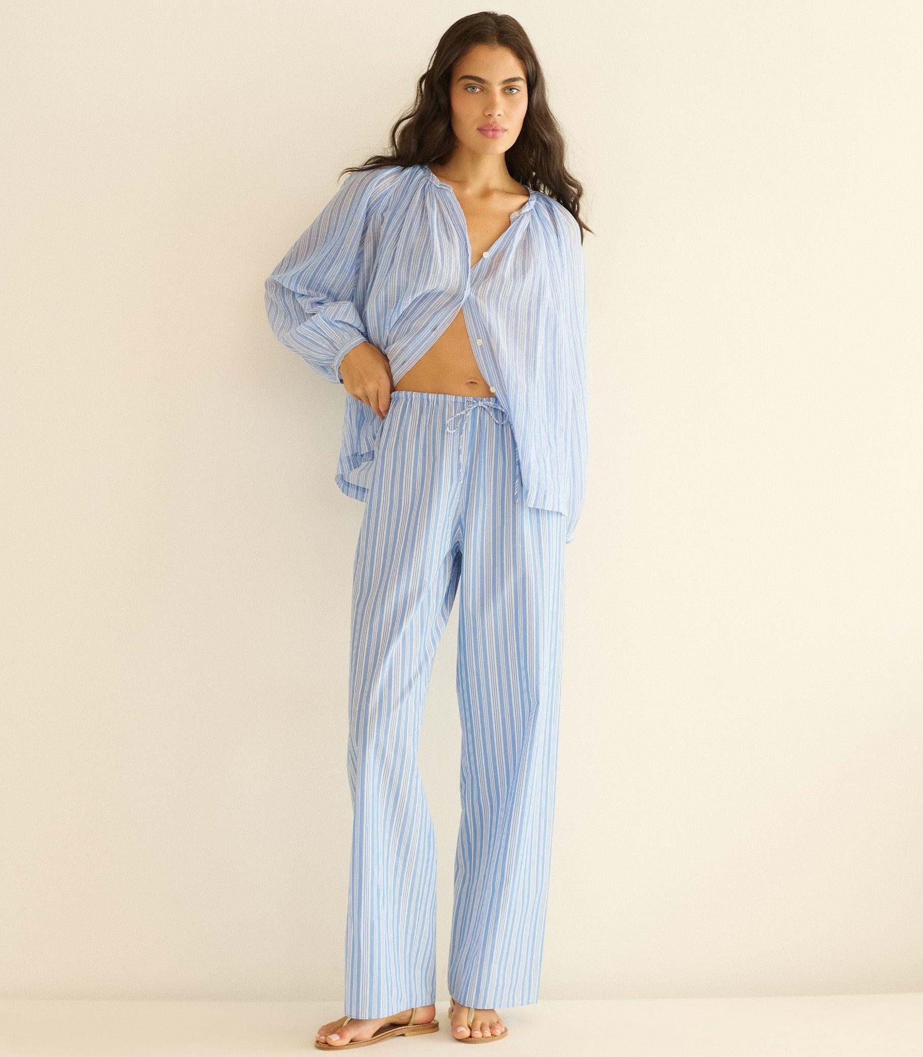 LAVONA DRAWSTRING PANT -- SALERNO STRIPE Product Image