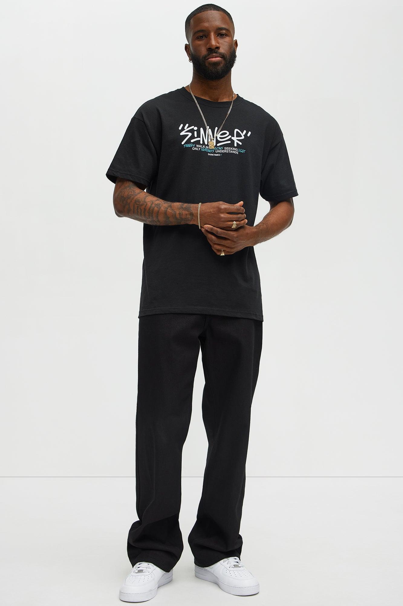 Sinners Walk In Darkness Short Sleeve Tee - Black Product Image