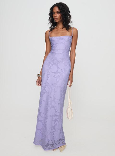 Celena Maxi Dress Lilac Burnout Product Image