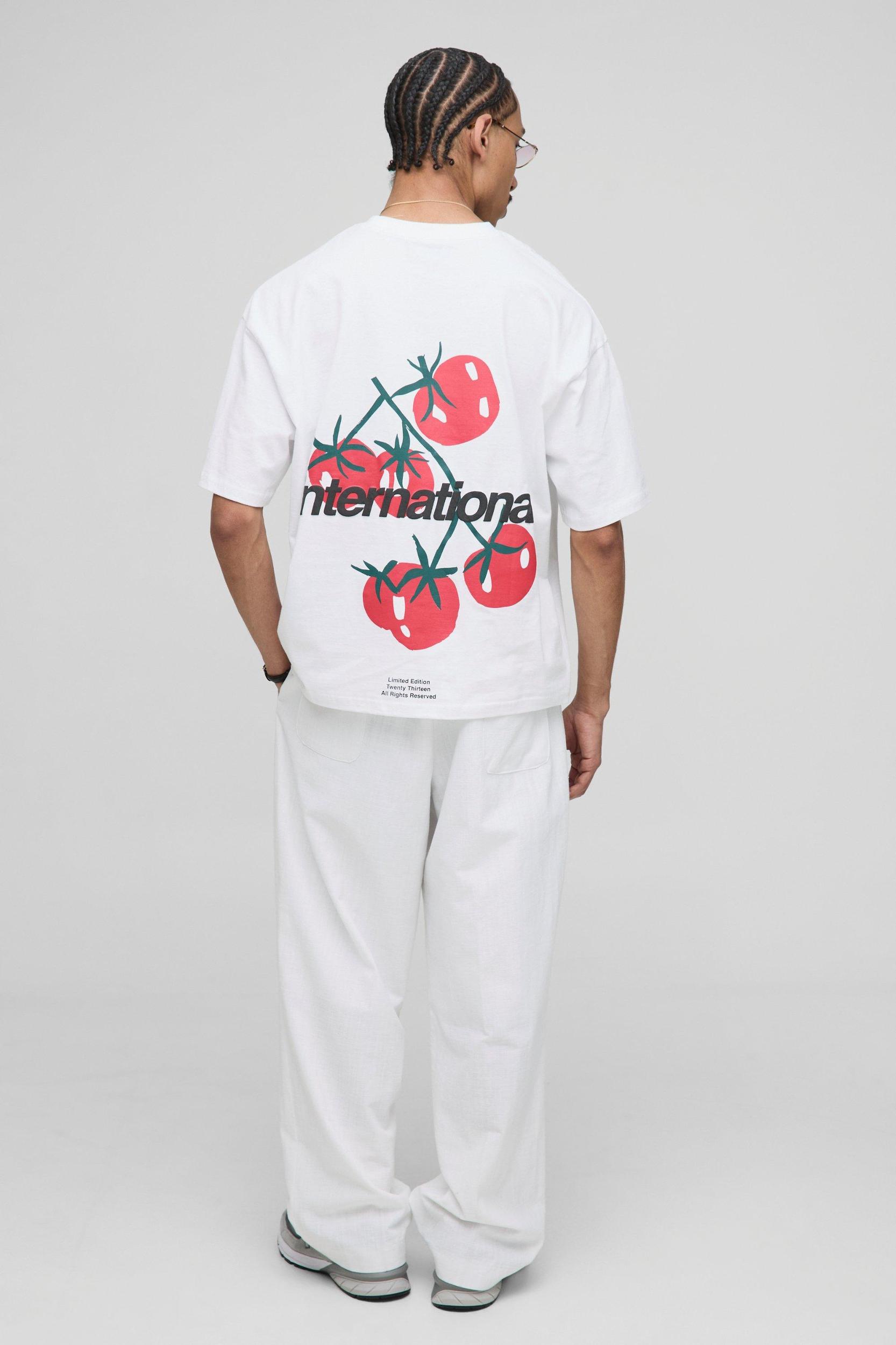 Oversized Boxy Tomato Graphic T-Shirt | boohooMAN USA Product Image