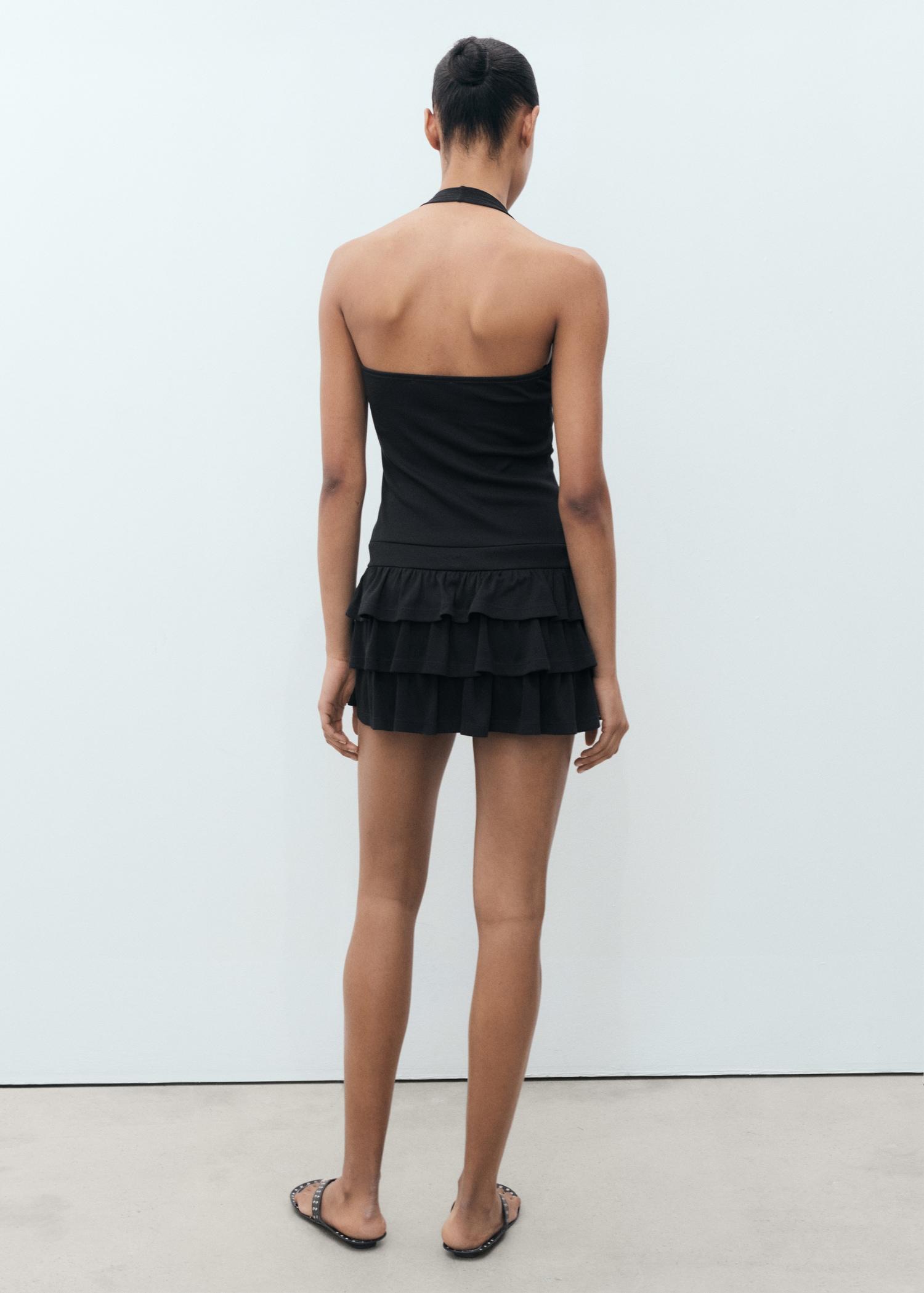 Short ruffled dress - Women | MANGO USA Product Image