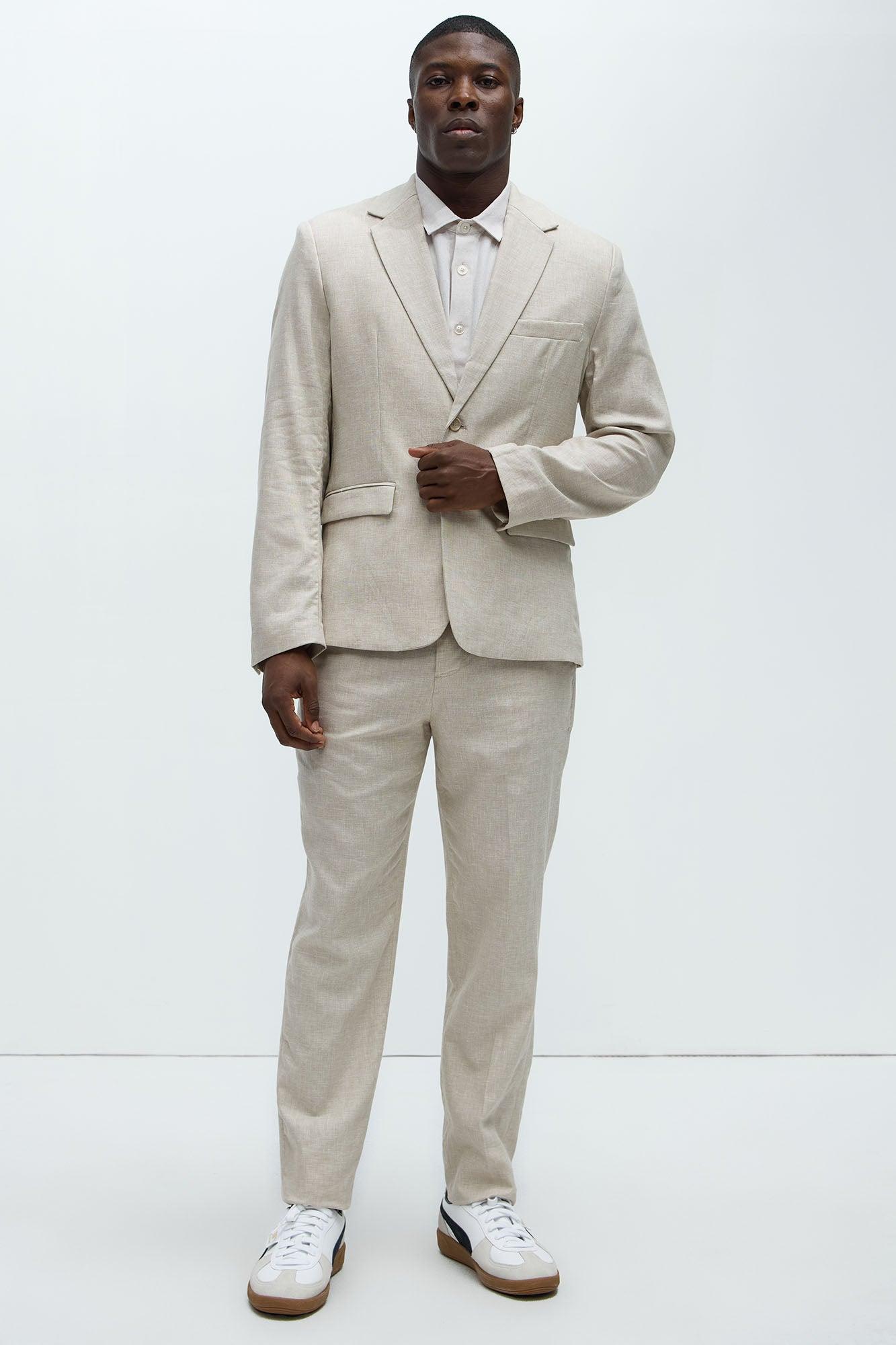Bahamas Linen Suit Jacket - Stone Product Image