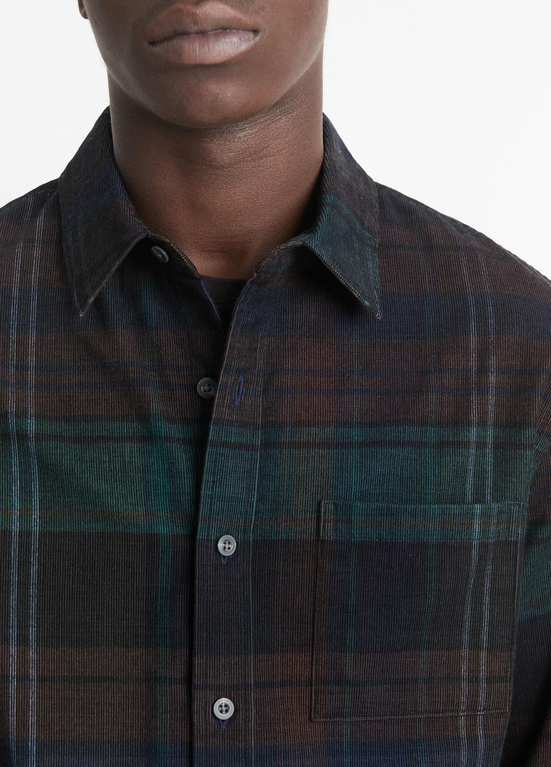 Sierra Plaid Cotton Corduroy Shirt Product Image