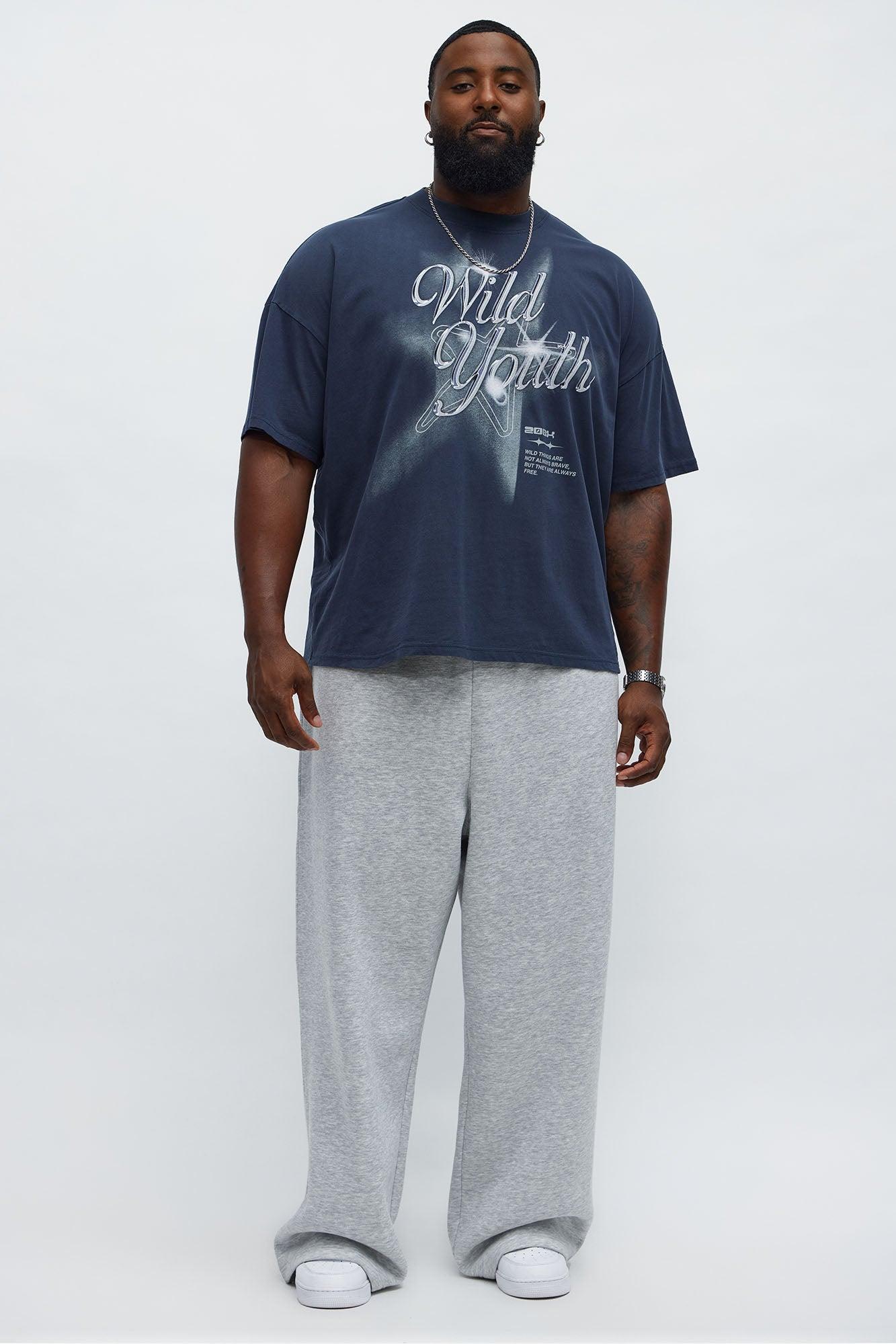 Wild Youth Oversized Short Sleeve Tee - Navy Wash Male Product Image