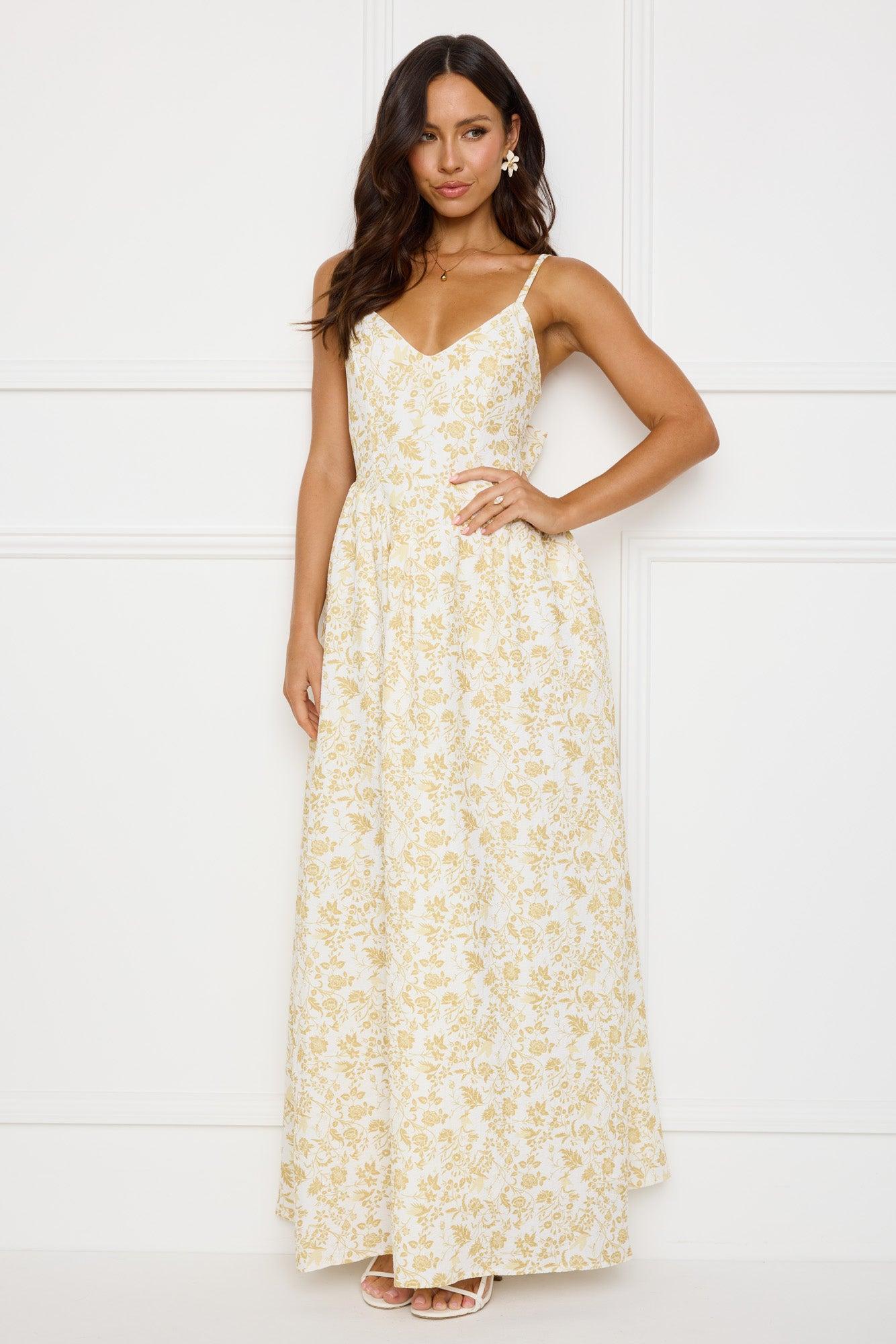 Waking Sun Maxi Dress Yellow Product Image