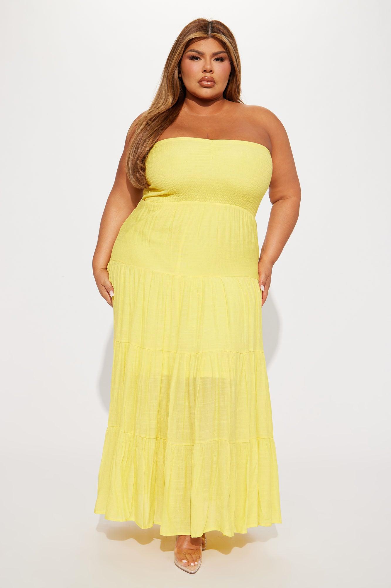 Almafi Coast Maxi Dress - Yellow Product Image