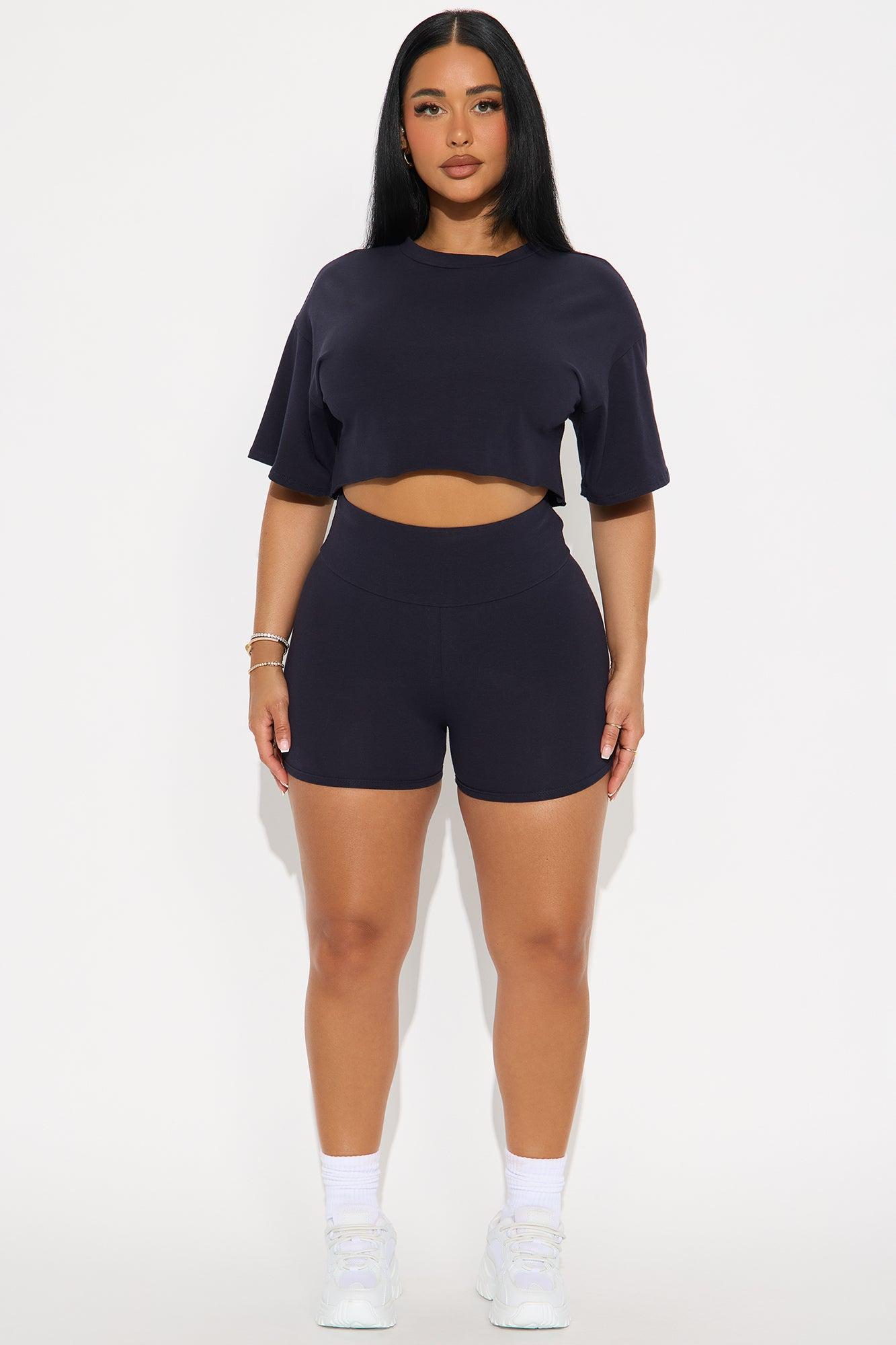 My Go To Biker Short Set - Navy Female Product Image
